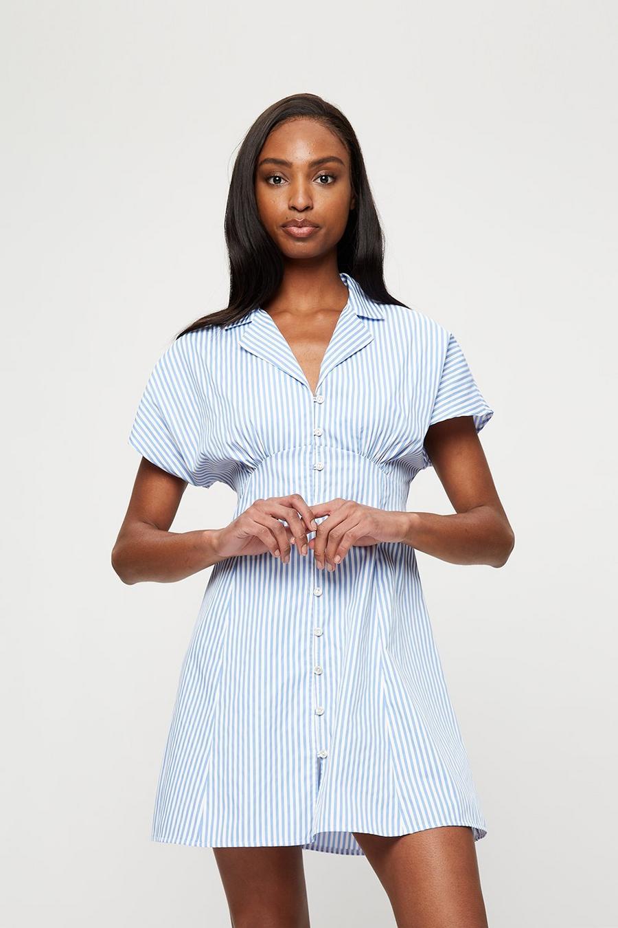 Stripe Shirt Dress 