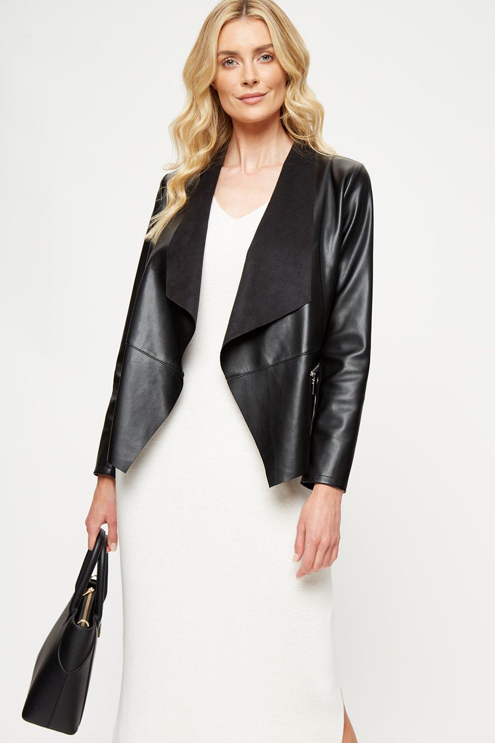 waterfall leather jacket womens