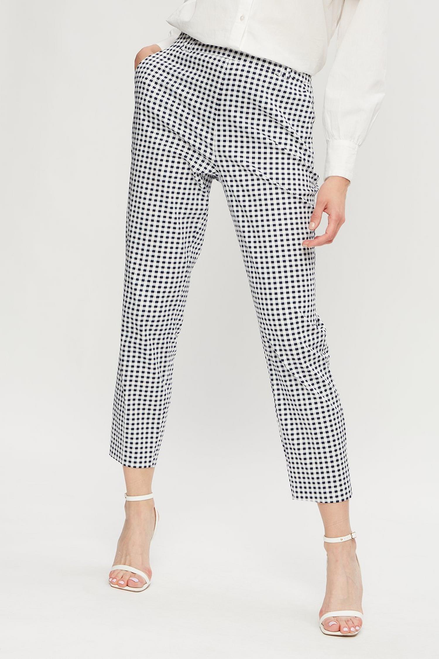 green gingham trousers