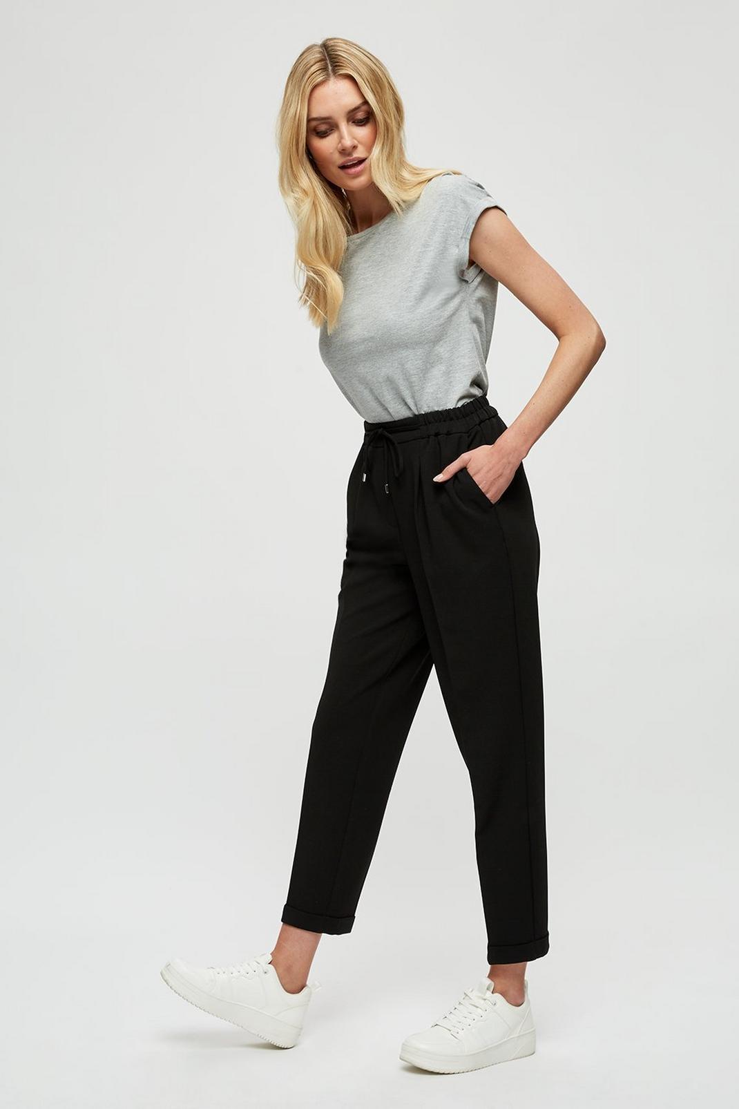 Black Tailored Formal Joggers image number 1
