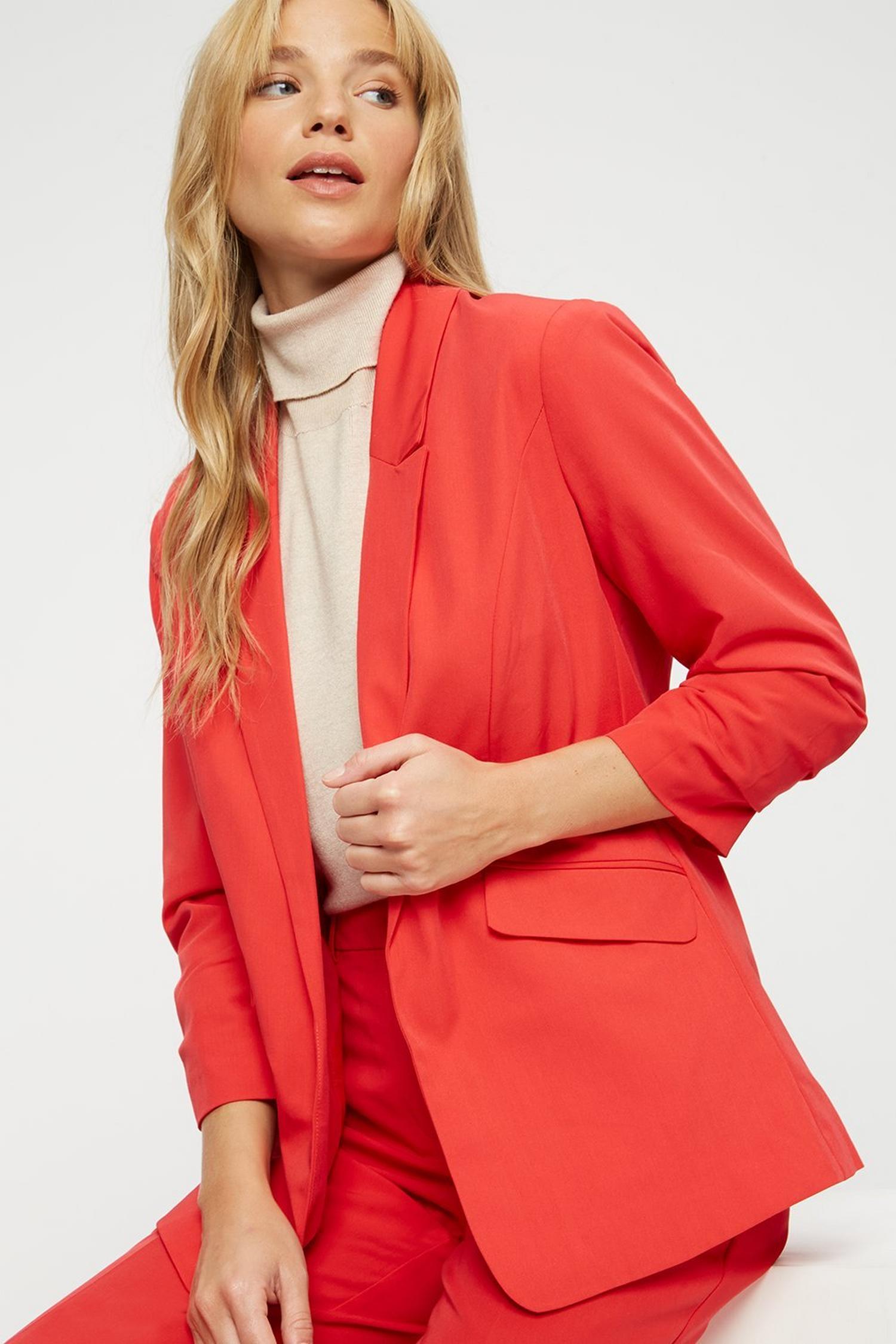 ruched sleeve blazer h&m