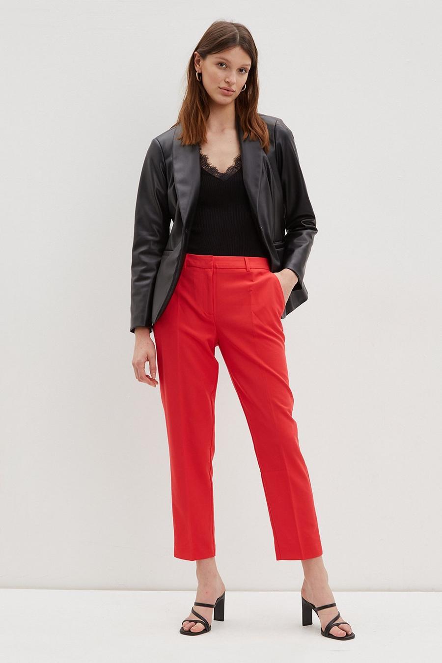 Red Ankle Grazer Trousers