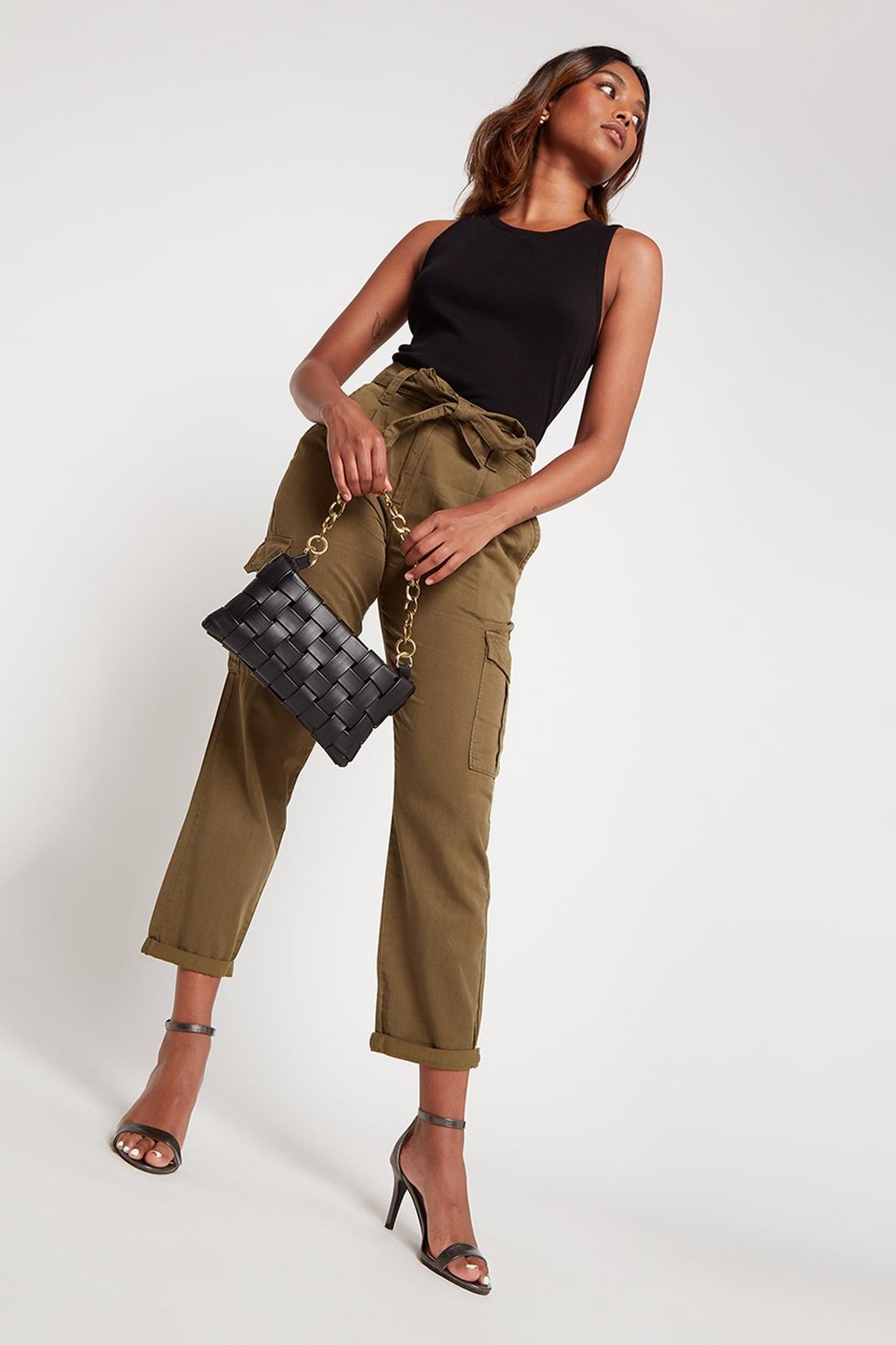 khaki side pocket trousers