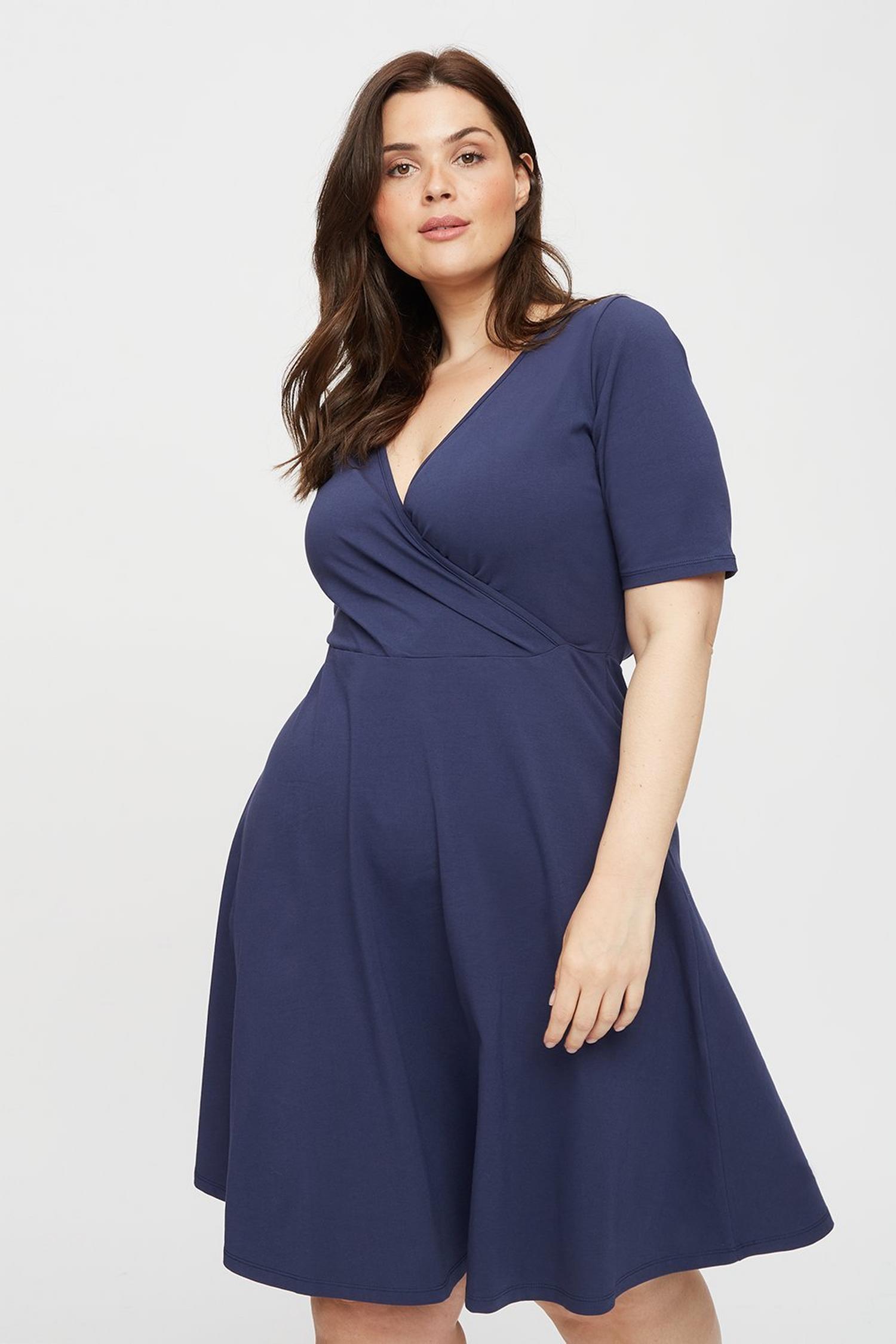navy wrap dress long