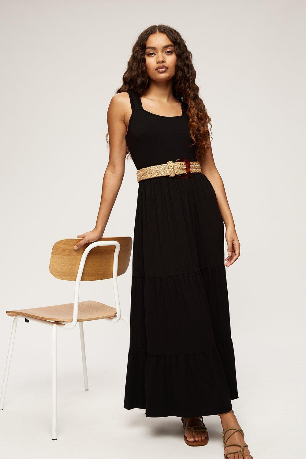 dorothy perkins black maxi dress