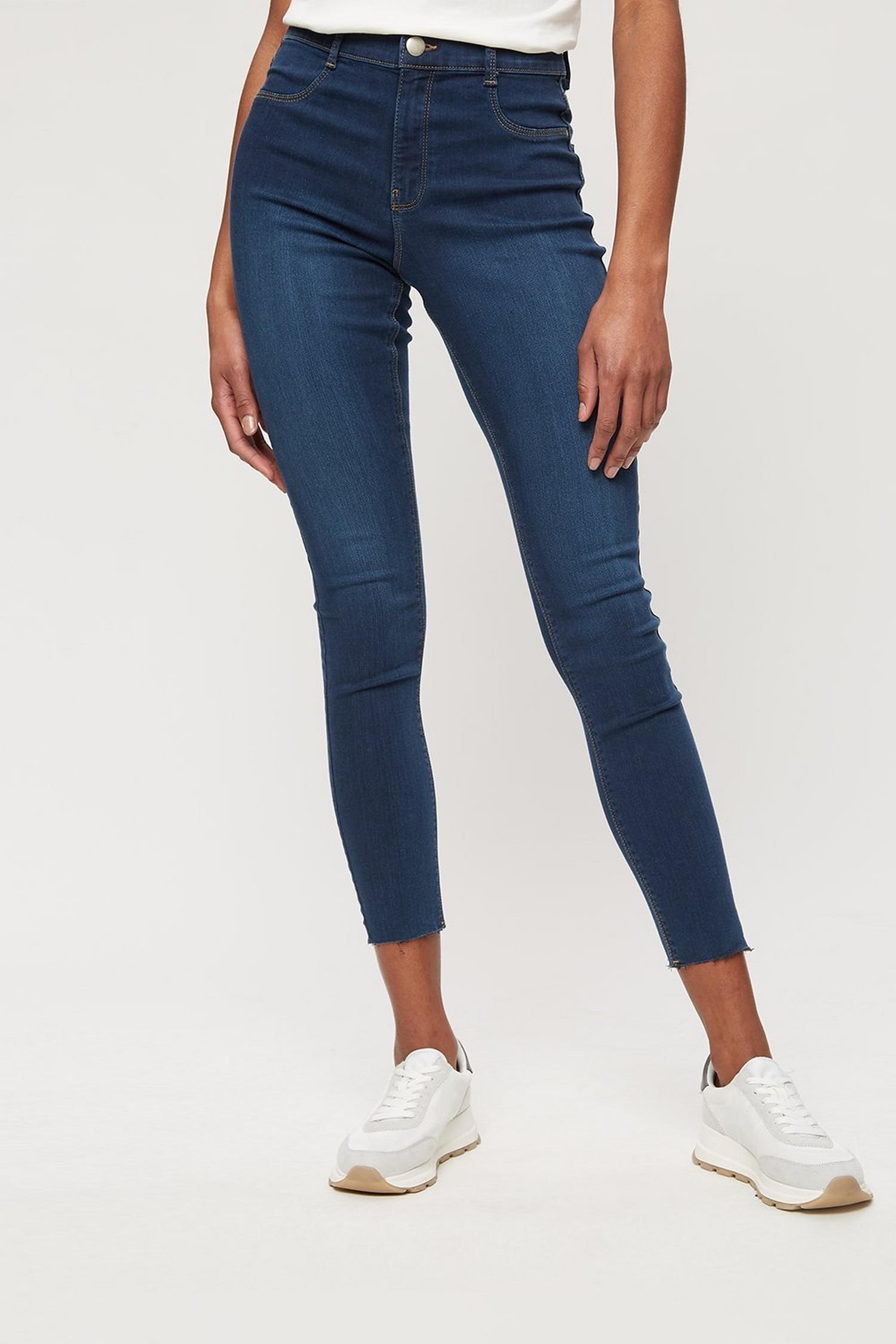 Indigo Frankie Jean With Raw Hem | Dorothy Perkins UK