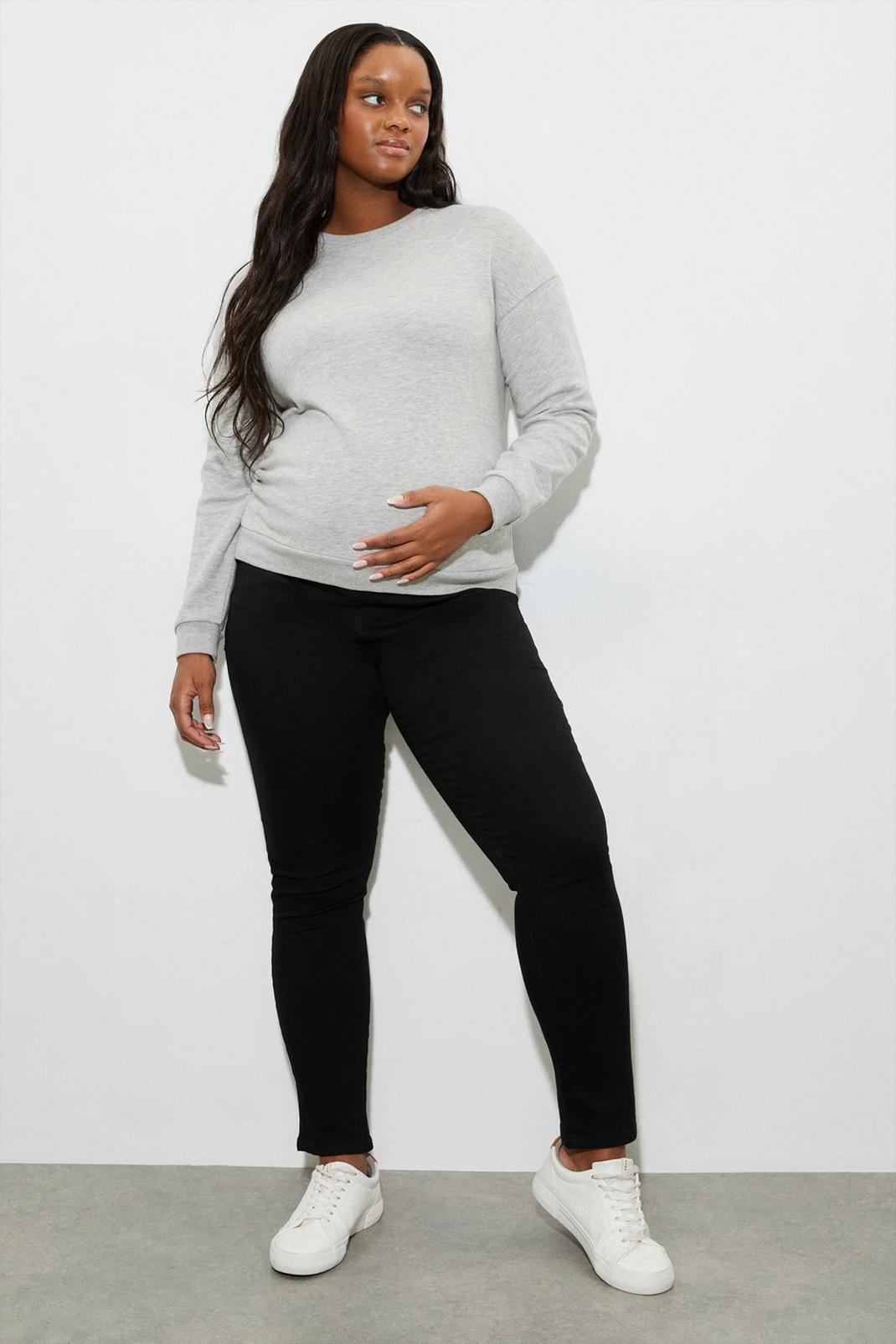 Maternity Black Ellis Underbump Skinny Jeans image number 1
