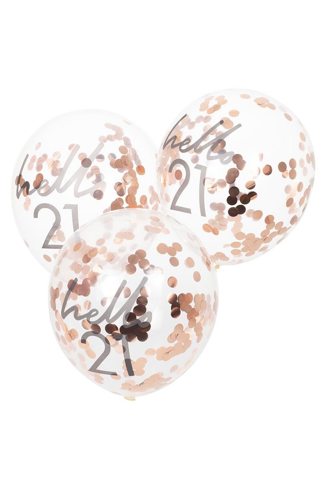 173 Ginger Ray Hello 21 Confetti Balloon image number 1