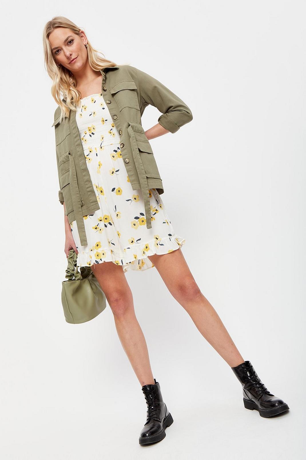 174 Tall Yellow Floral Playsuit image number 2