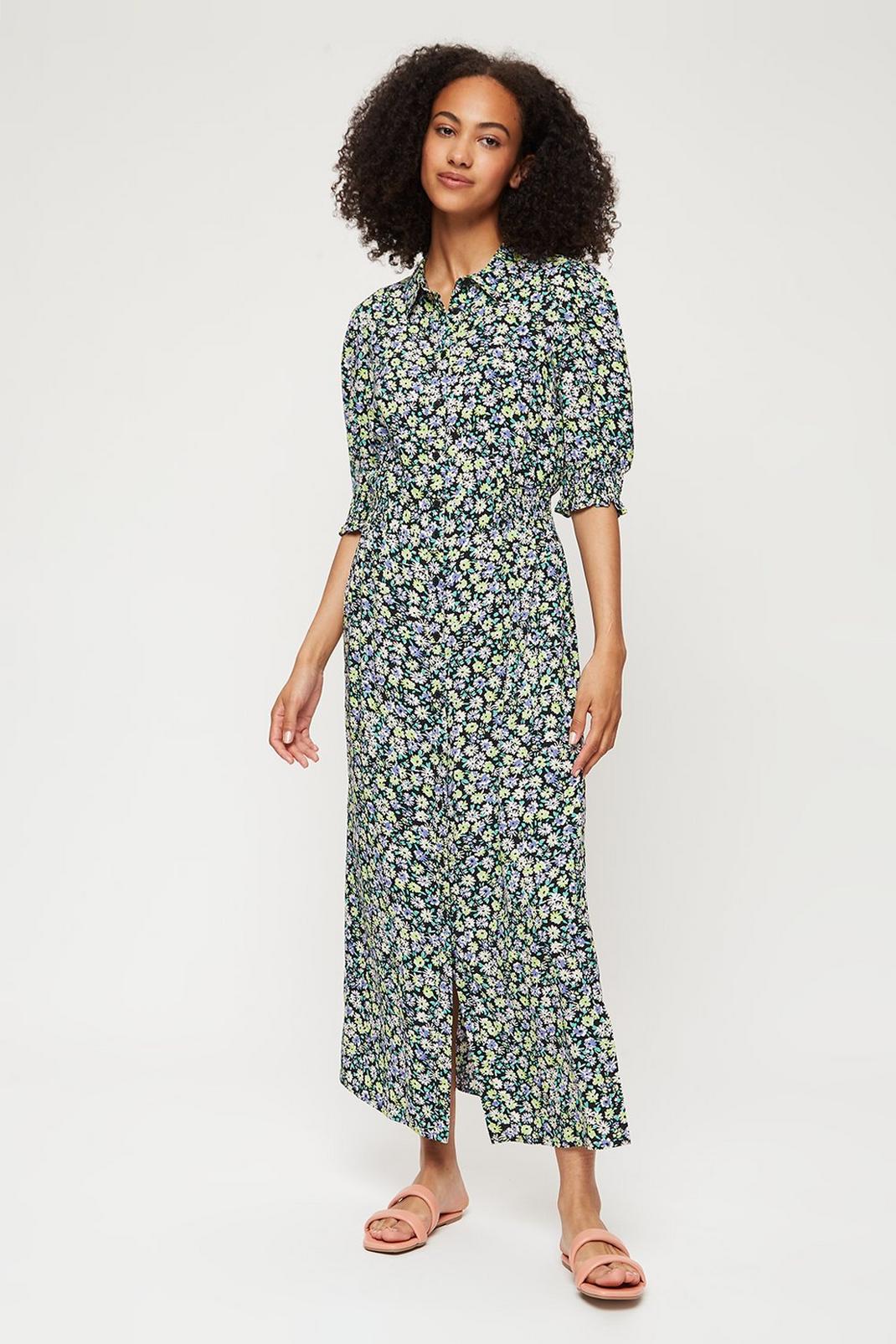 144 Tall Multi Ditsy Floral Shirt Dress image number 1