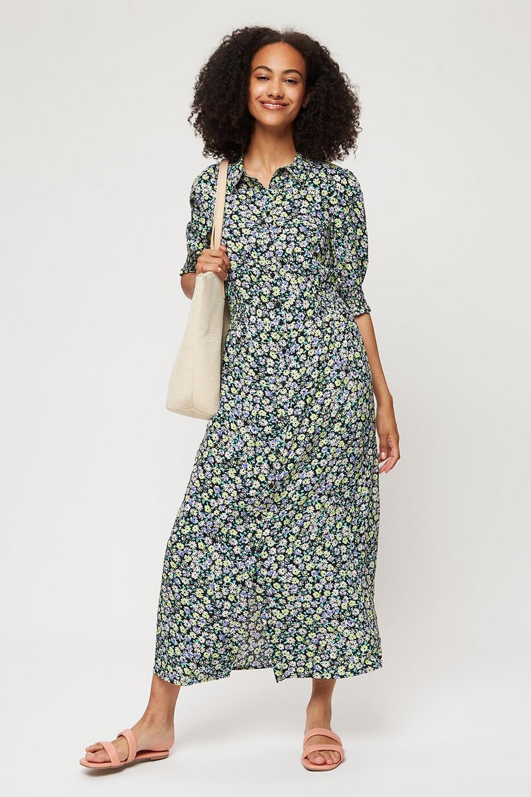 144 Tall Multi Ditsy Floral Shirt Dress image number 2