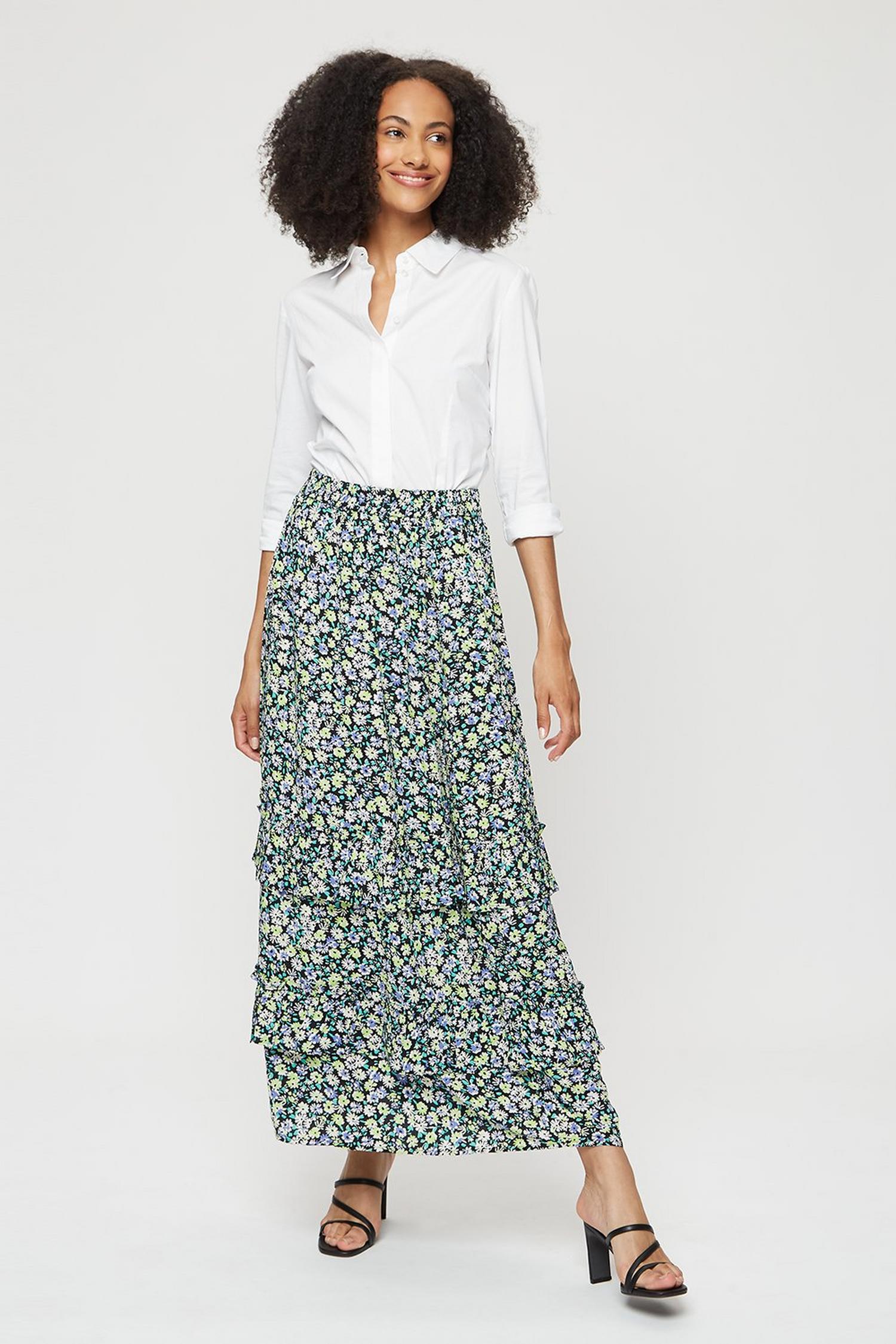 Tall Multi Ditsy Floral Midi Skirt | Dorothy Perkins UK