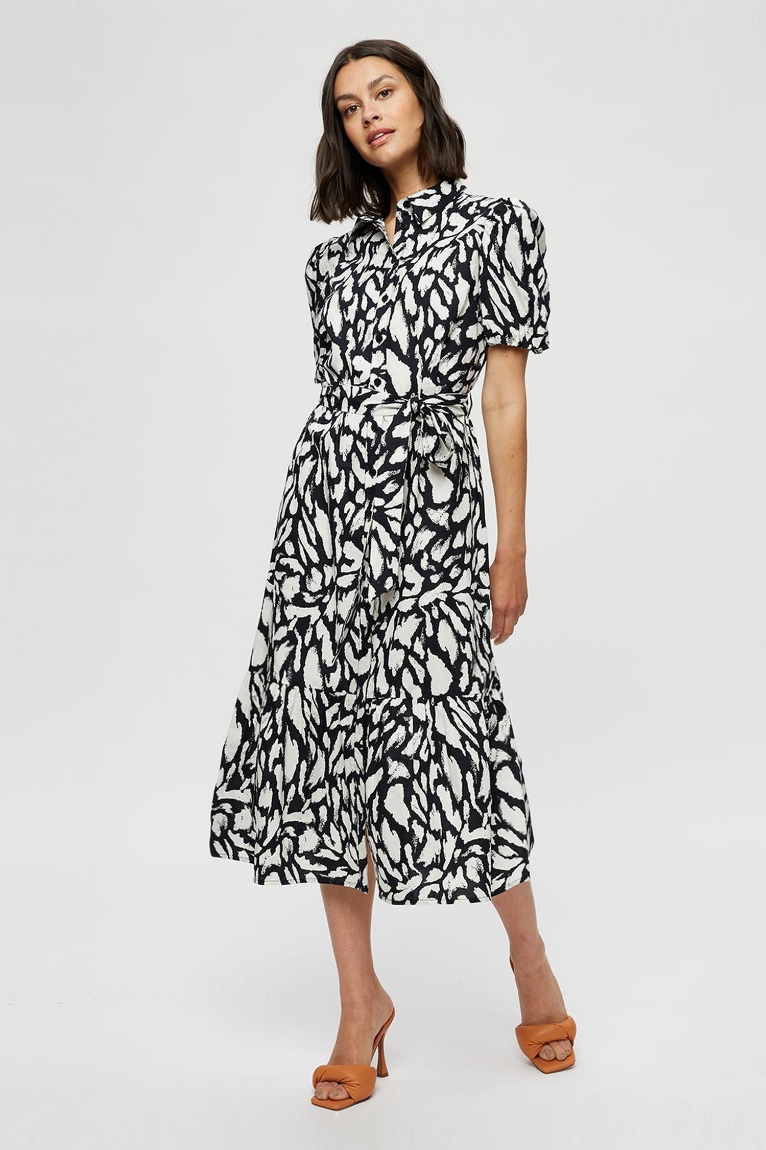 Black White Midi Shirt Dress | Dorothy Perkins UK