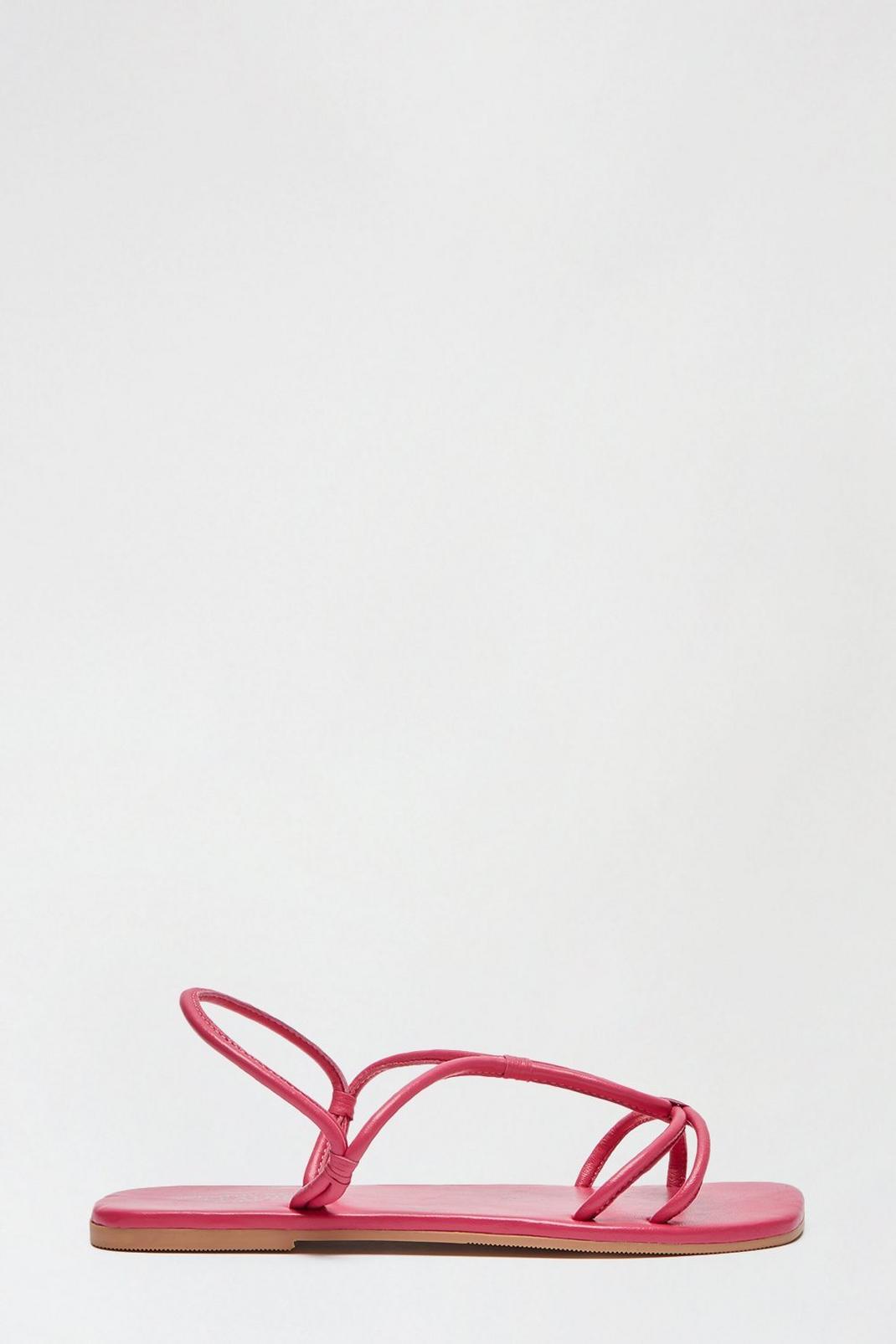 155 Leather Pink Justine Tubular Sandal image number 2