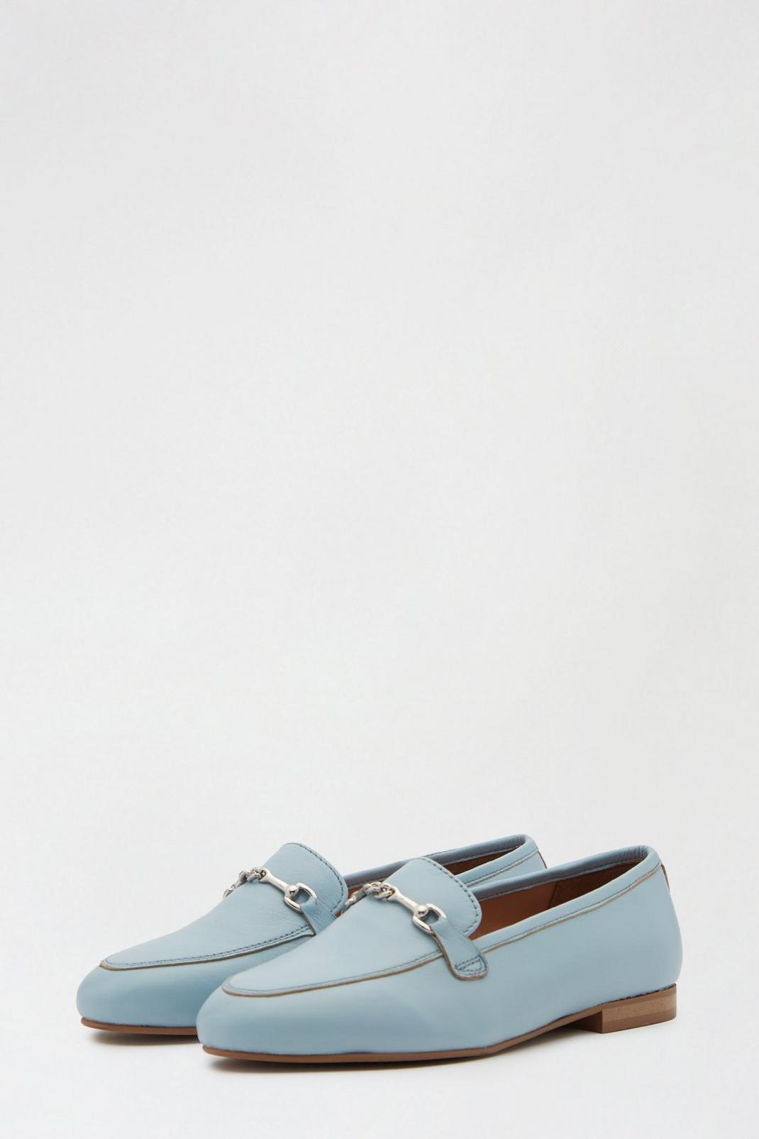 106 Wide Fit Leather Blue Liza Snaffle Loafer image number 2