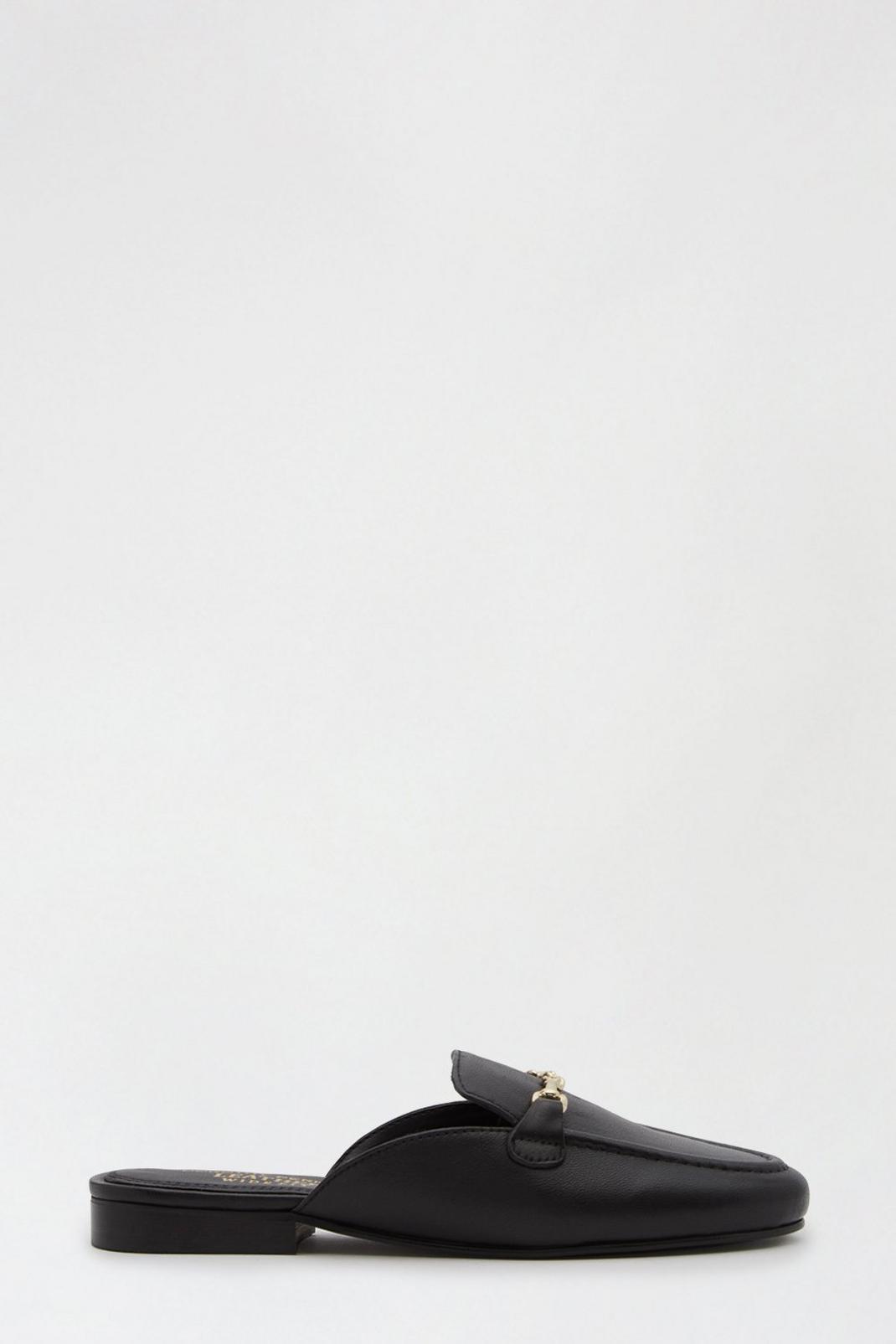 105 Wide Fit Leather Black Liesel Loafer image number 1