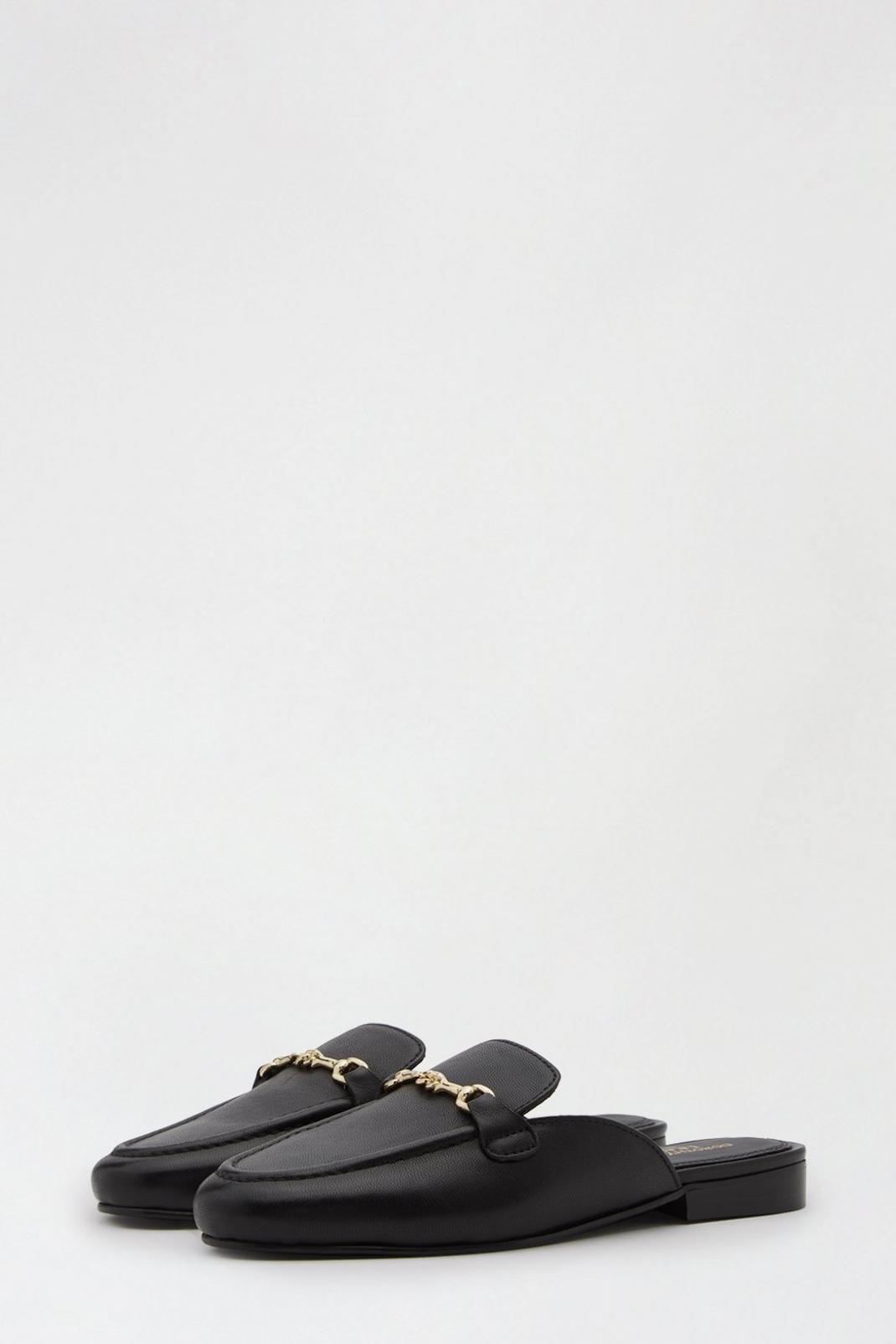 105 Wide Fit Leather Black Liesel Loafer image number 2