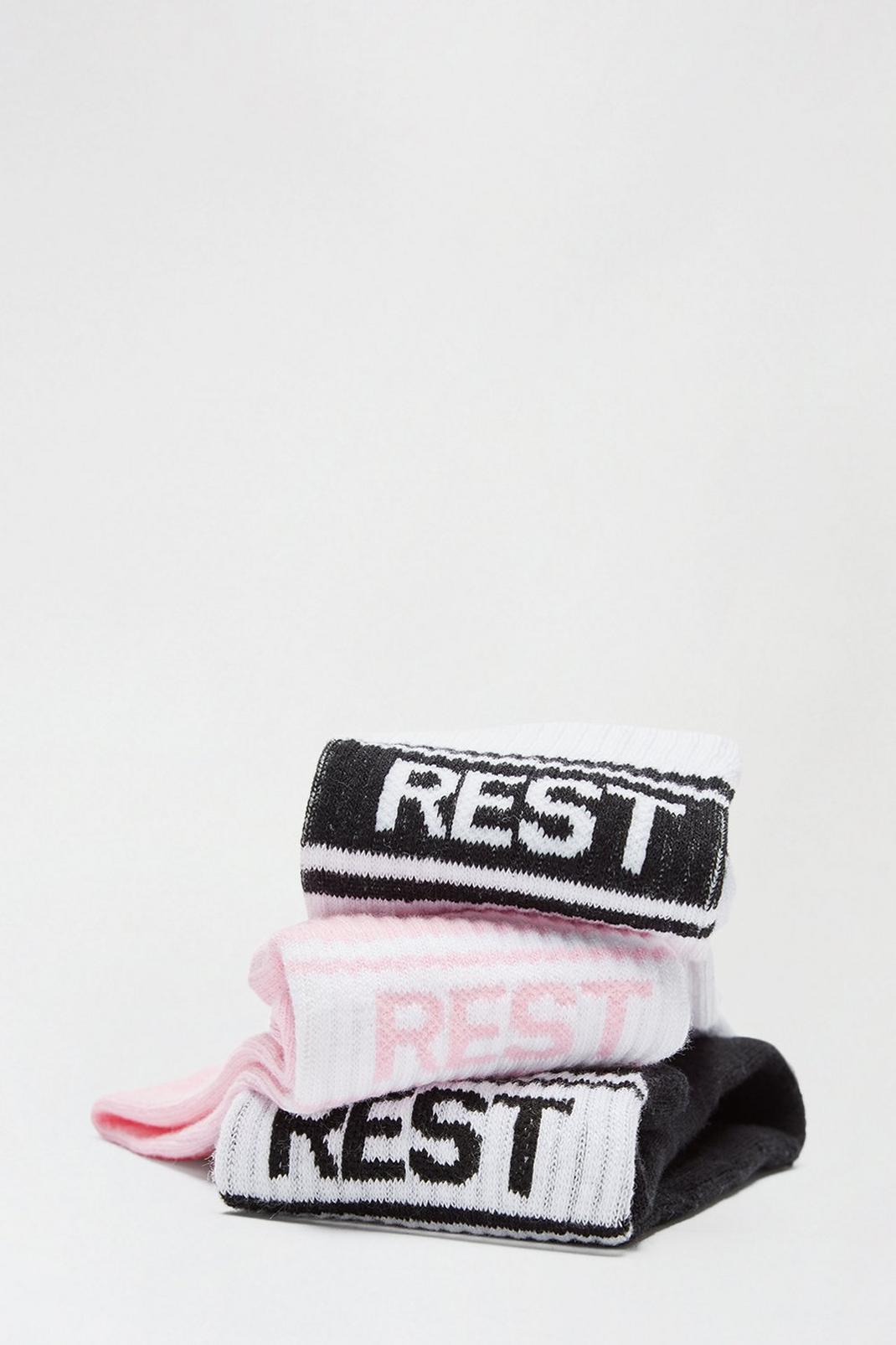 696 Pink Rest Crew Socks image number 2