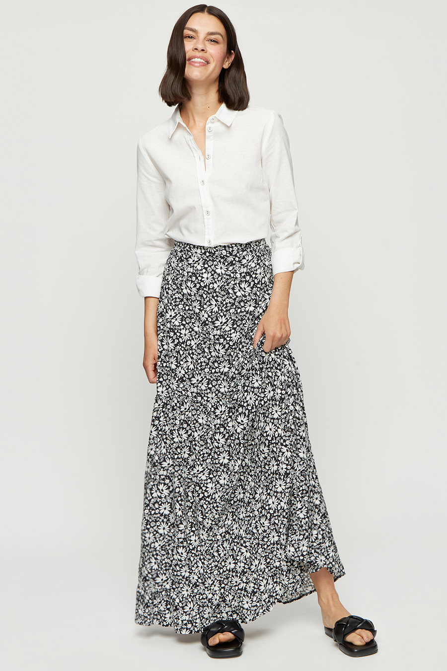 Mono Floral Ditsy Skirt