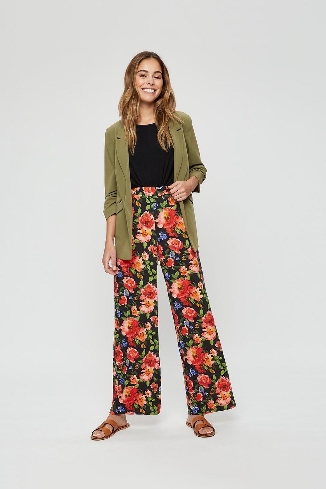 144 Bright Floral Wide Leg Trouser  image number 1