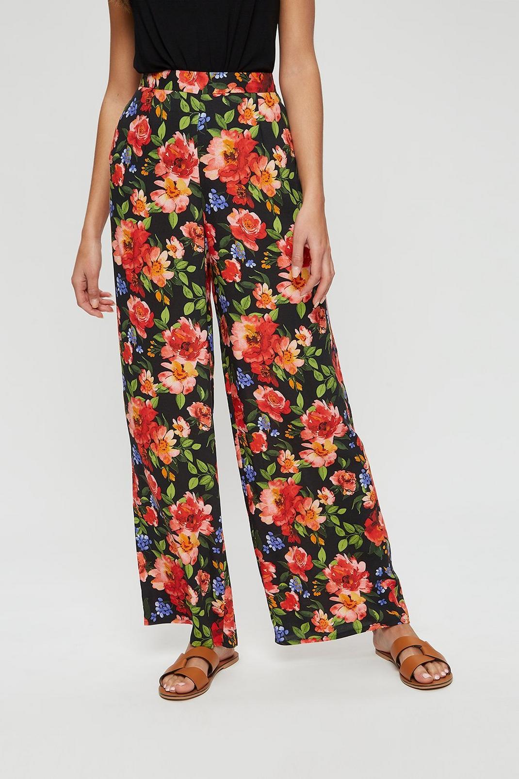 144 Bright Floral Wide Leg Trouser  image number 2