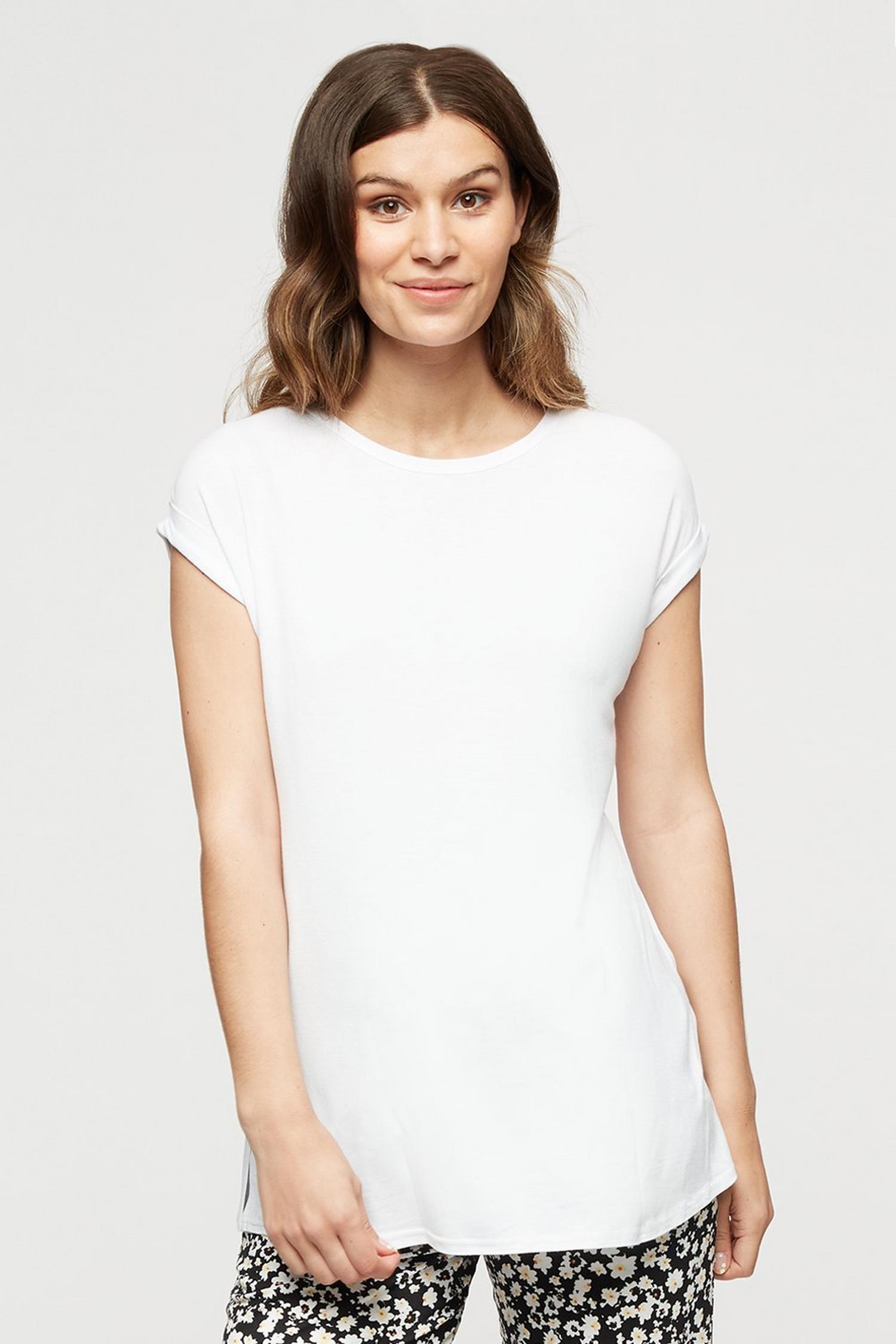 womens white longline shirt