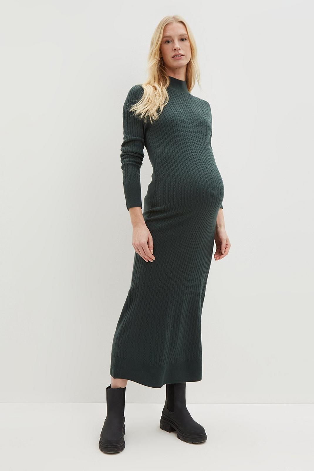 572 Maternity Knitted Midi Dress image number 1