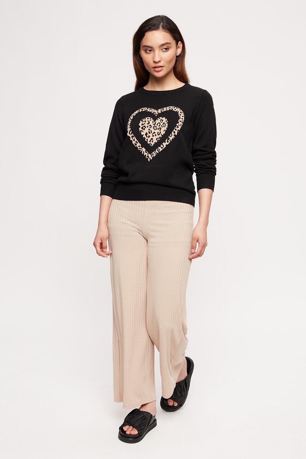 105 Petite Animal Double Heart Jumper image number 2