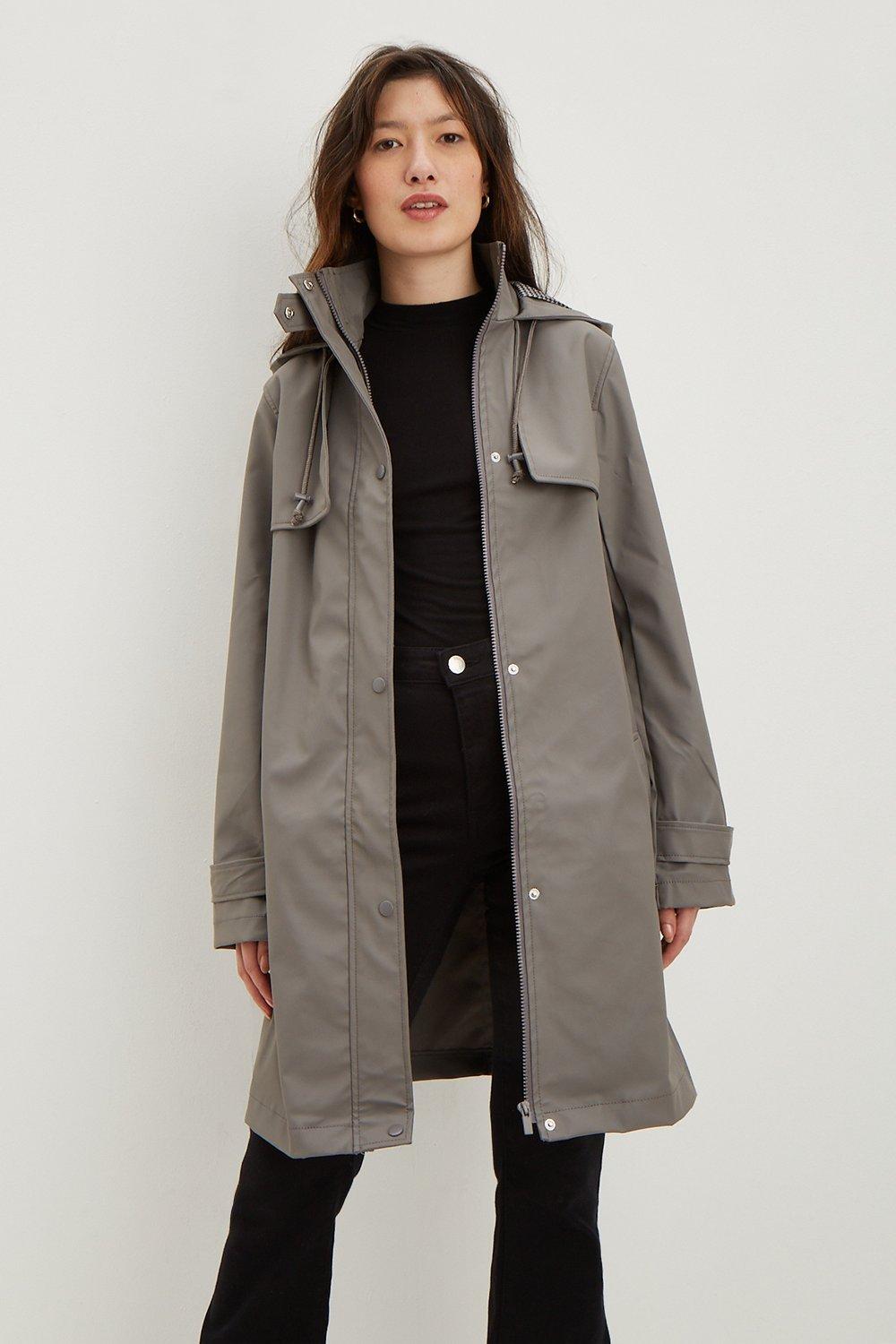 dorothy perkins grey raincoat