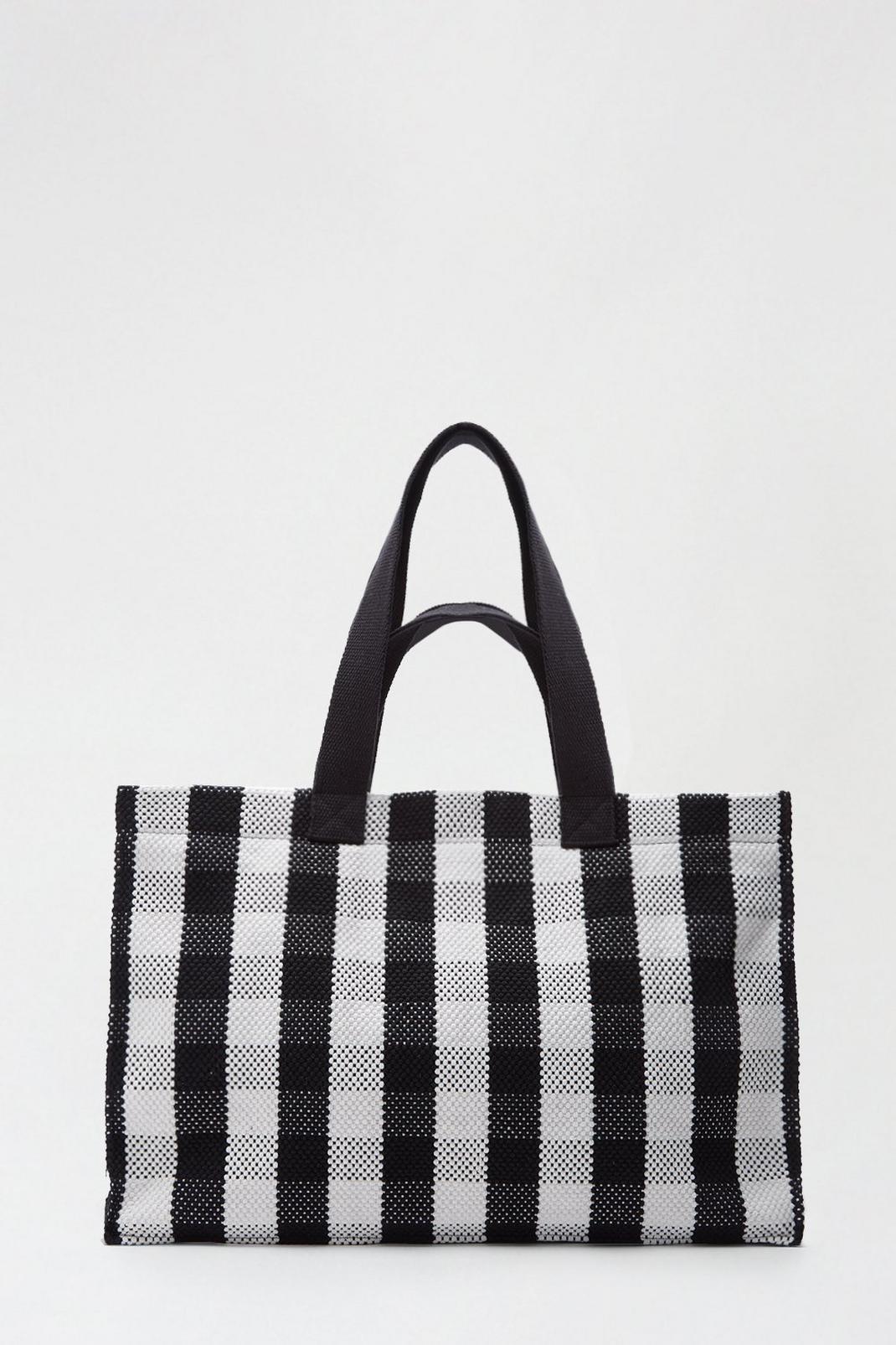 839 Check Cotton Tote Bag image number 2