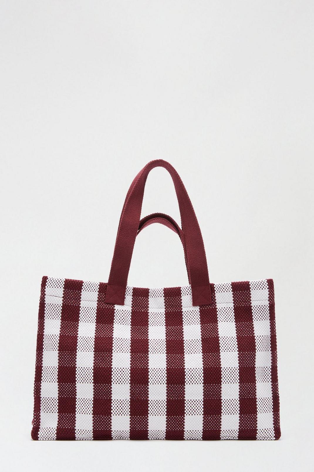 422 Check Cotton Tote Bag image number 2