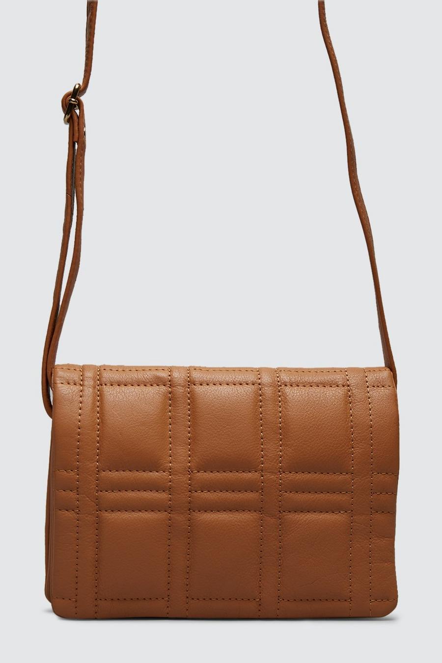 Real Leather Quilted Cross Body