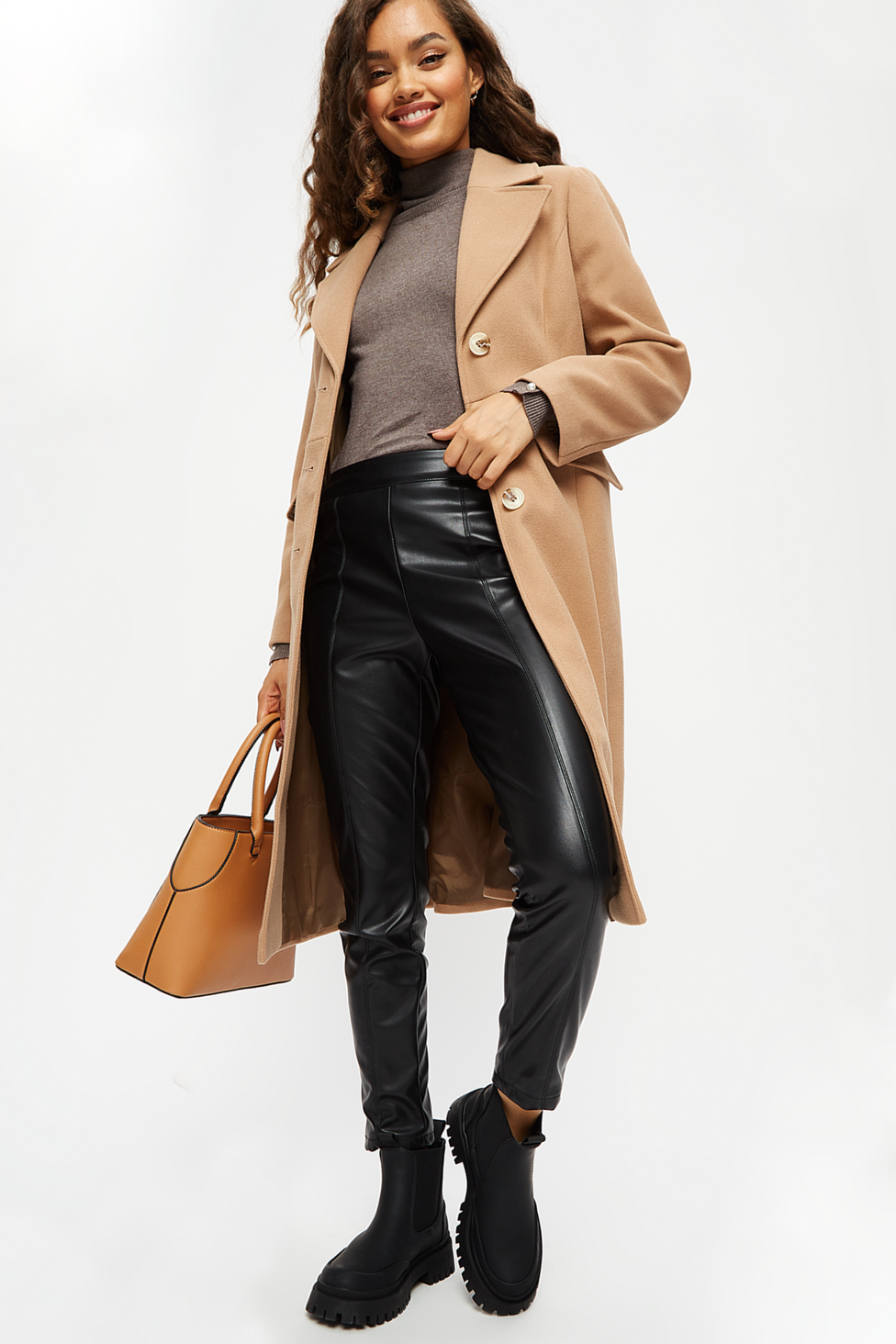 dorothy perkins camel coat petite