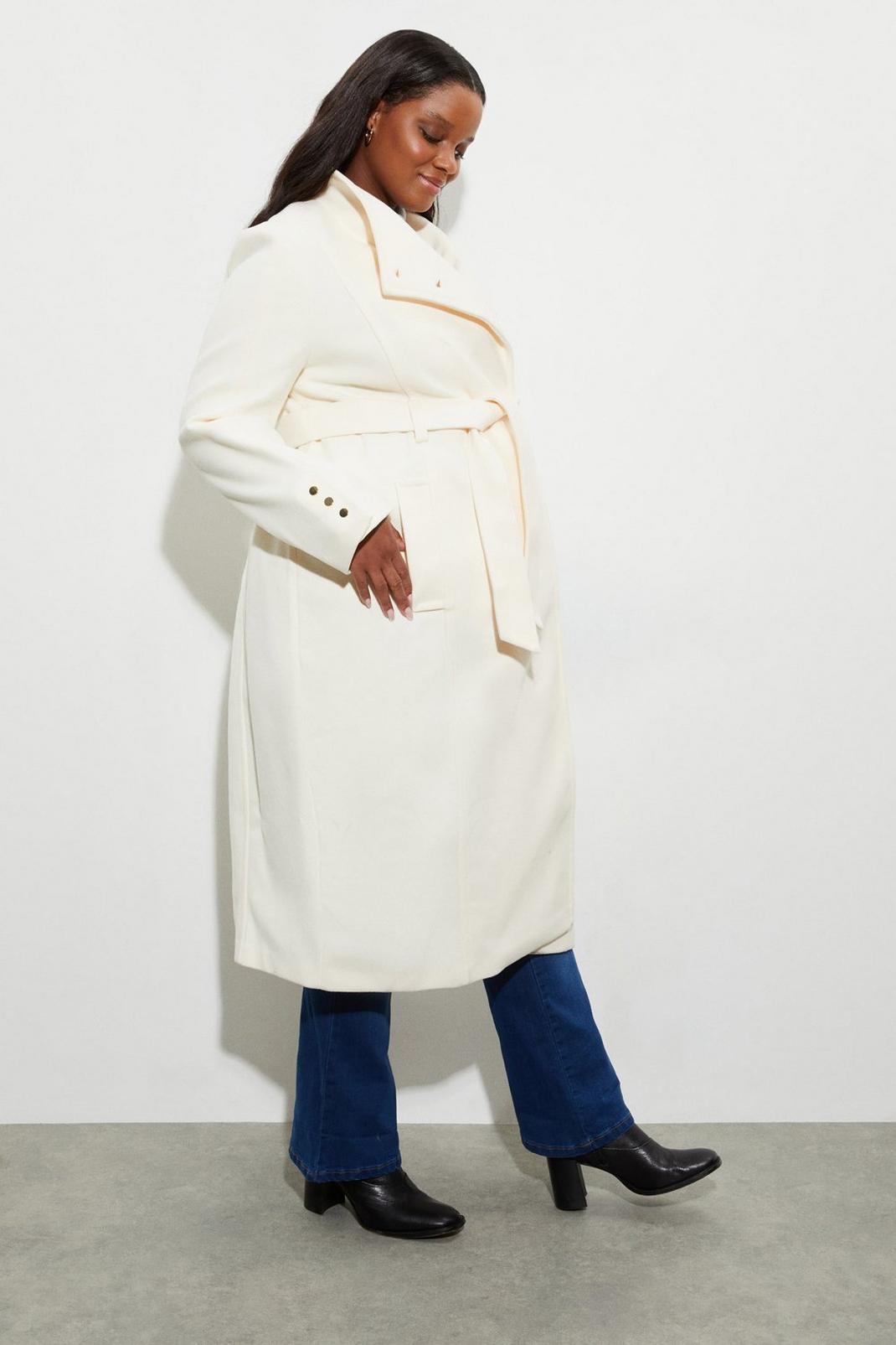 123 Maternity Button Cuff Wrap Coat  image number 2