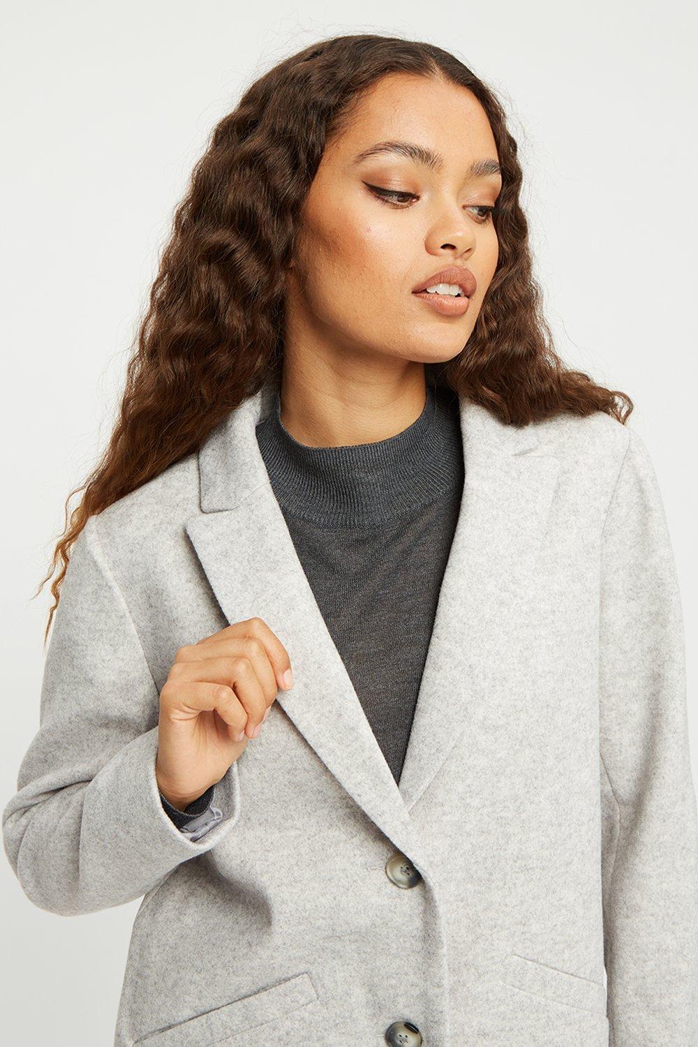 dorothy perkins petite grey coat