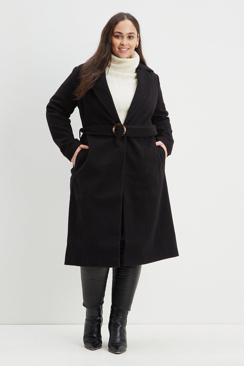 black belted formal coat