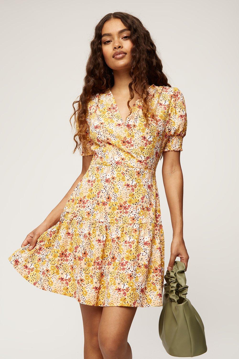 yellow floral dress dorothy perkins