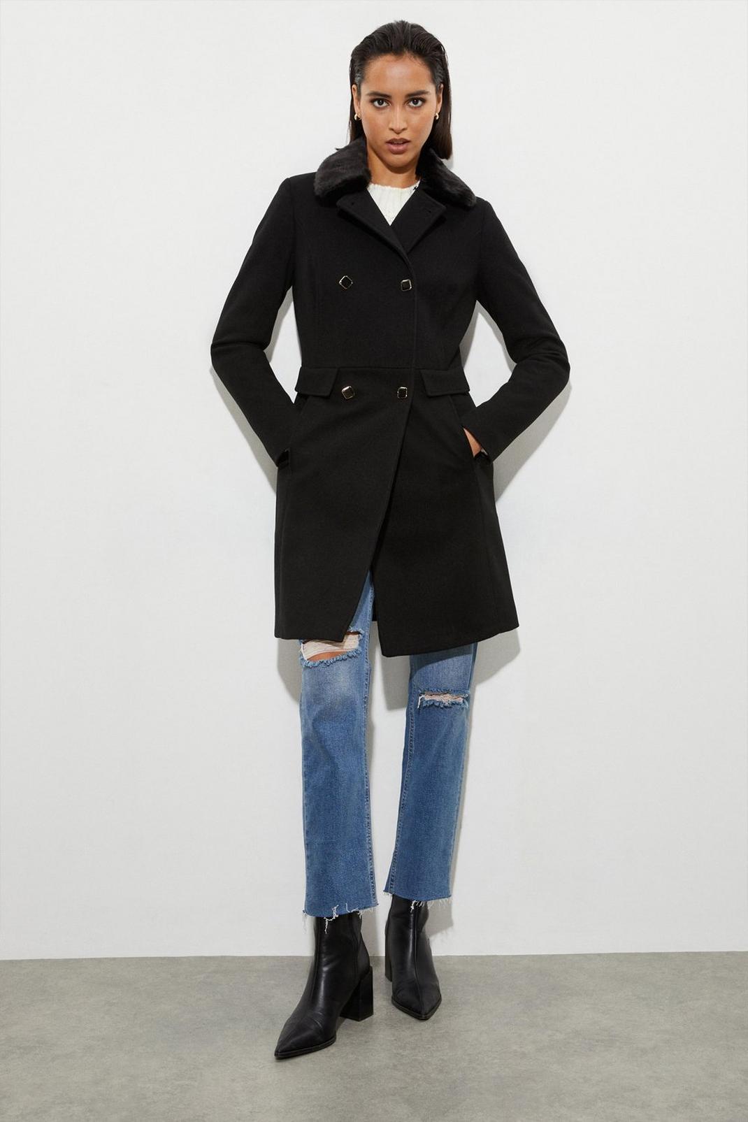105 Tall Dolly Coat with Faux Fur Collar  image number 2