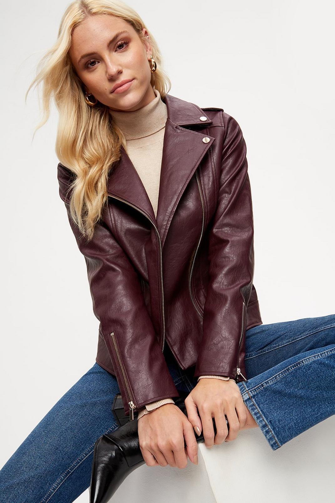 Faux Leather Biker Jacket | Dorothy Perkins UK Faux Leather Biker Jacket | Dorothy Perkins UK