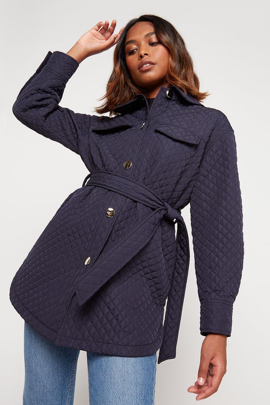 148 Quilted Belted Coat image number 1