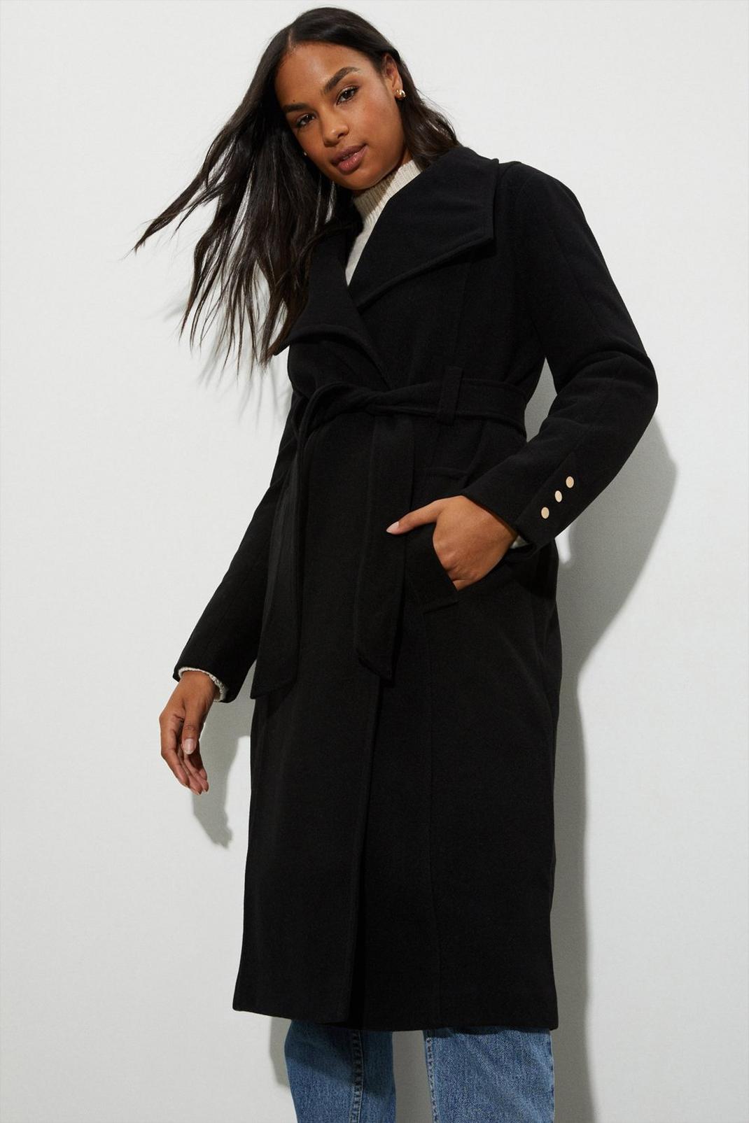 105 Button Cuff Wrap Coat image number 1