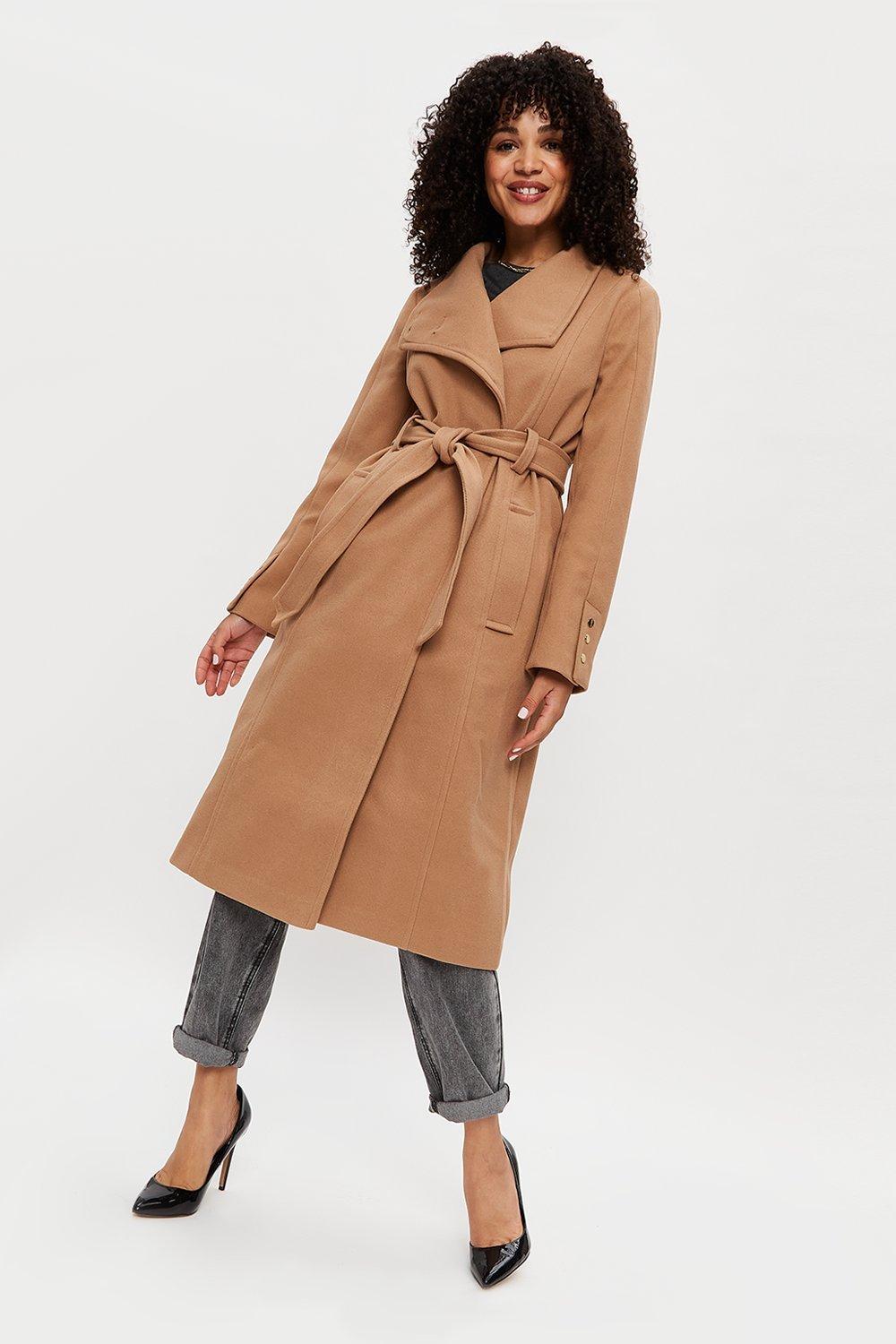 dorothy perkins camel coat petite