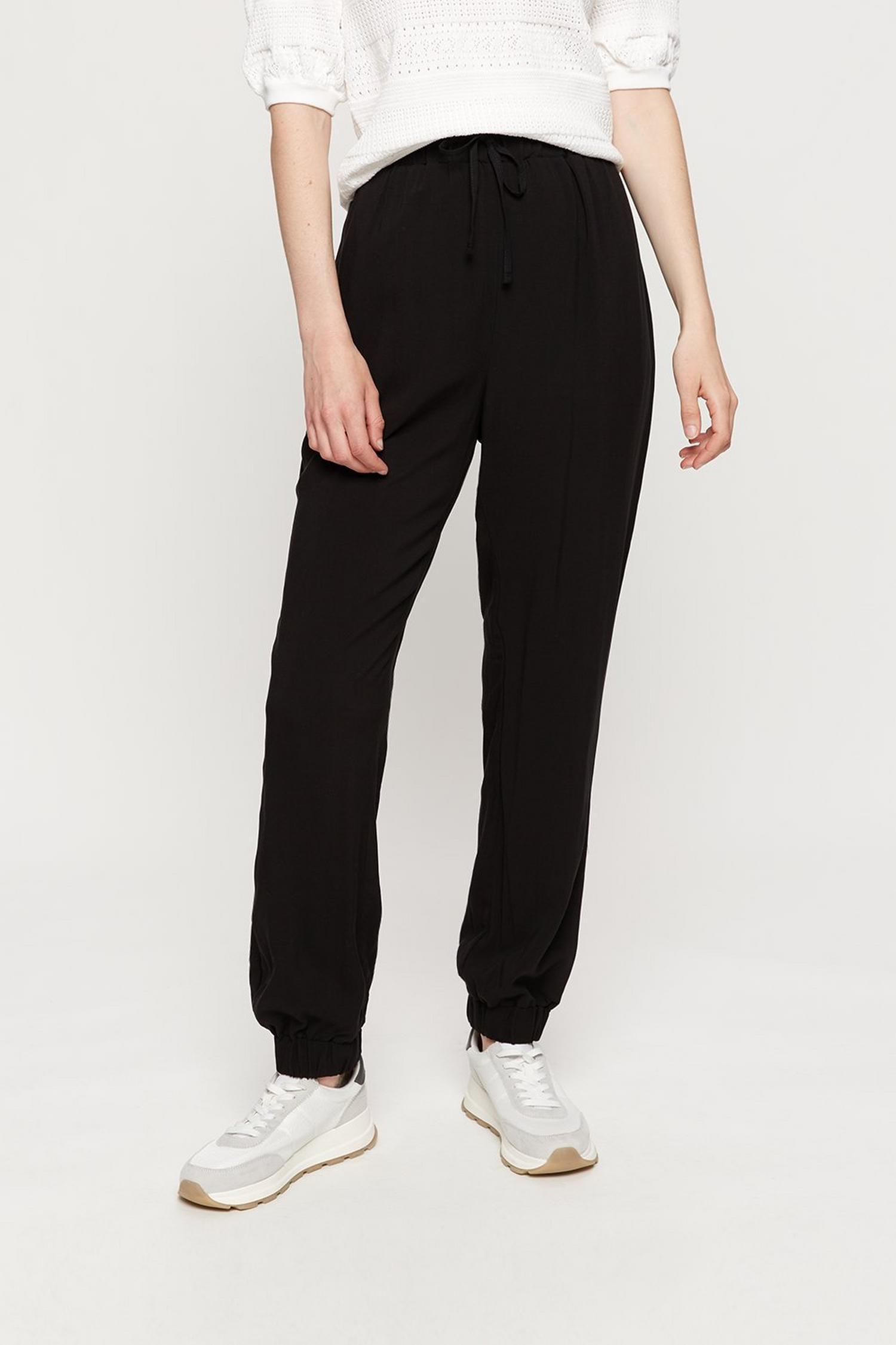 black woven joggers