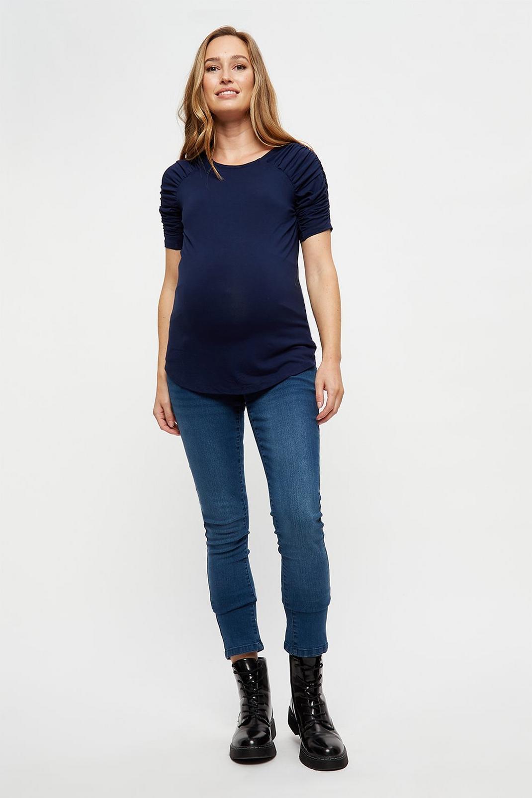 148 Maternity Ruched Sleeve Top image number 2
