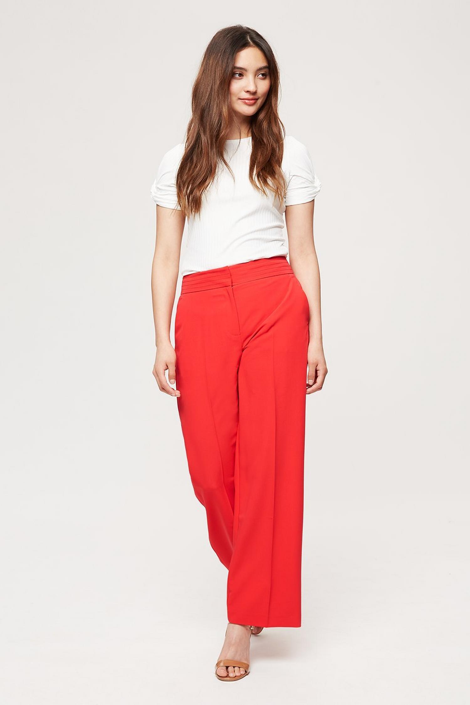 petite red trousers