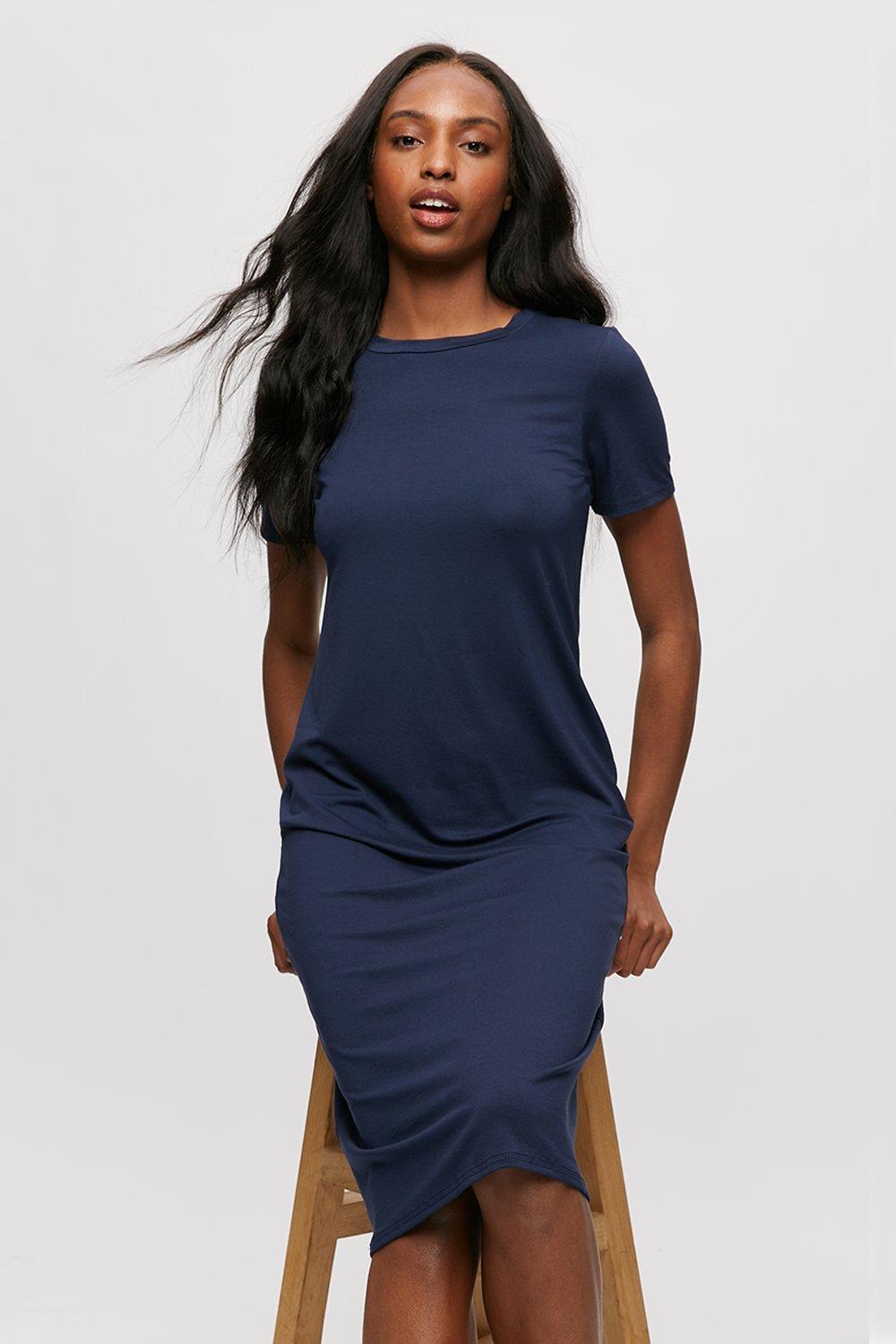 navy t shirt dress uk