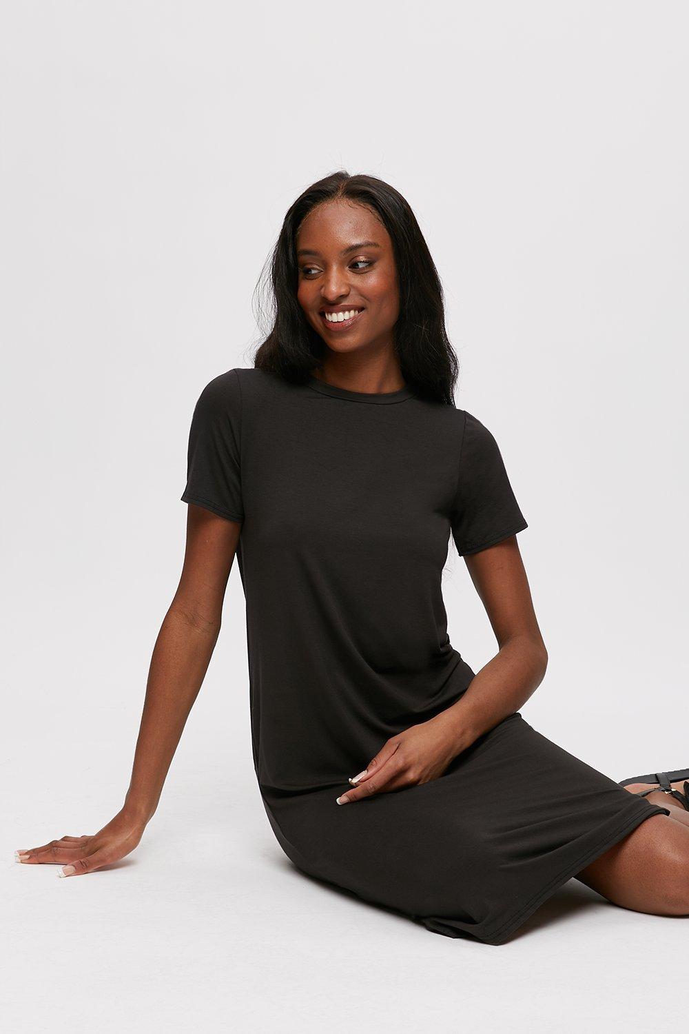 dorothy perkins black t shirt dress