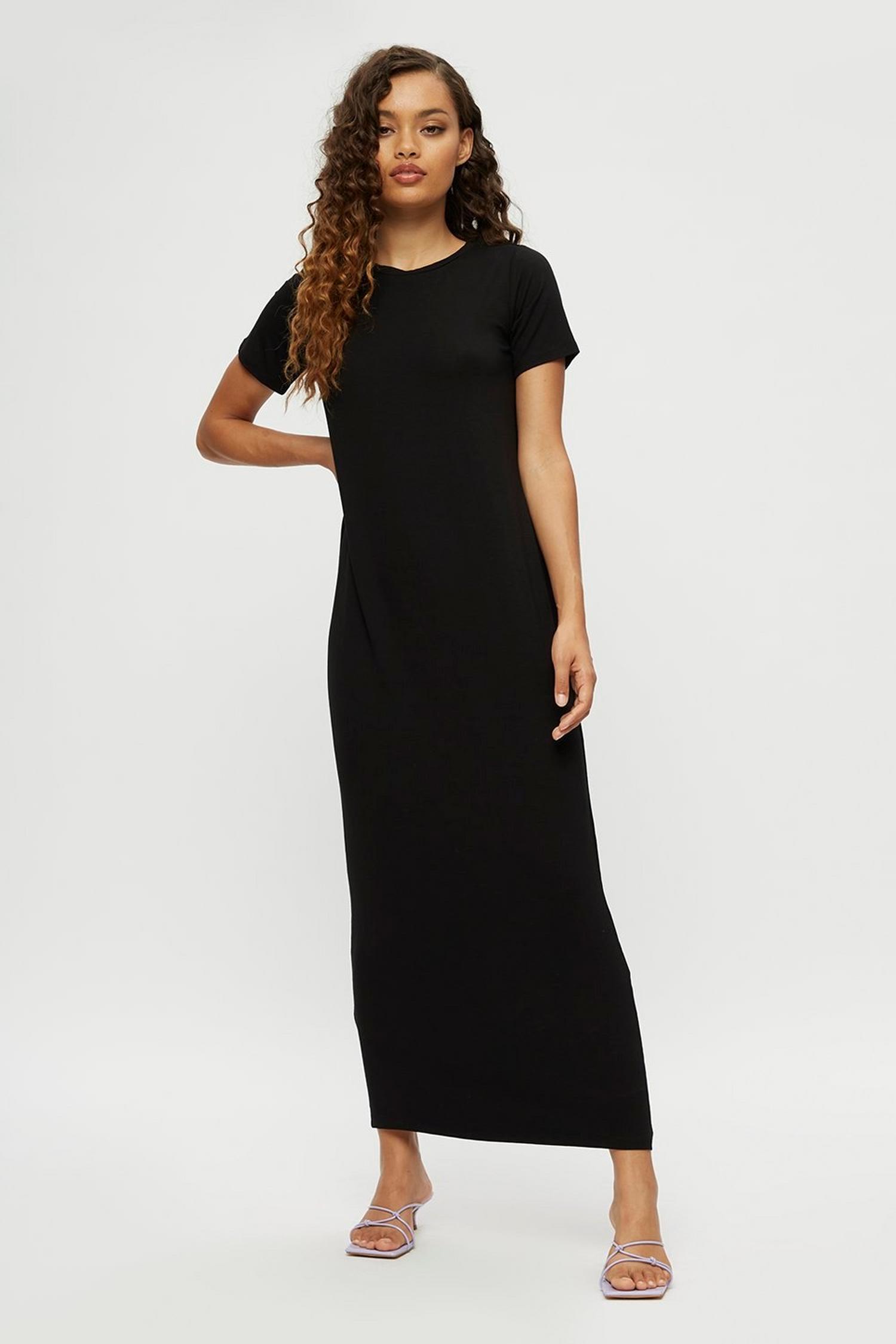 long black tee shirt dress