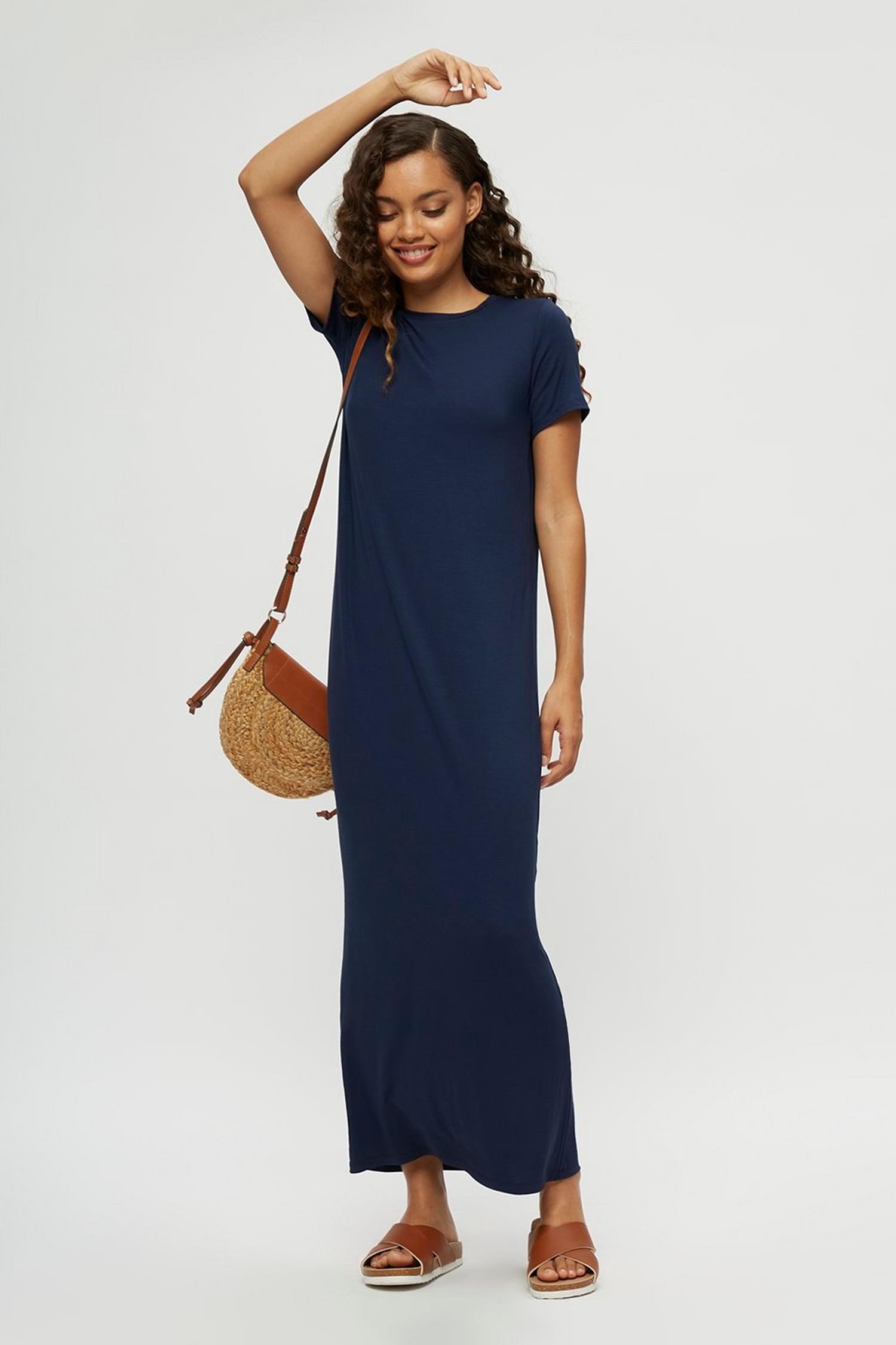 Petite Navy T Shirt Maxi Dress | Dorothy Perkins UK