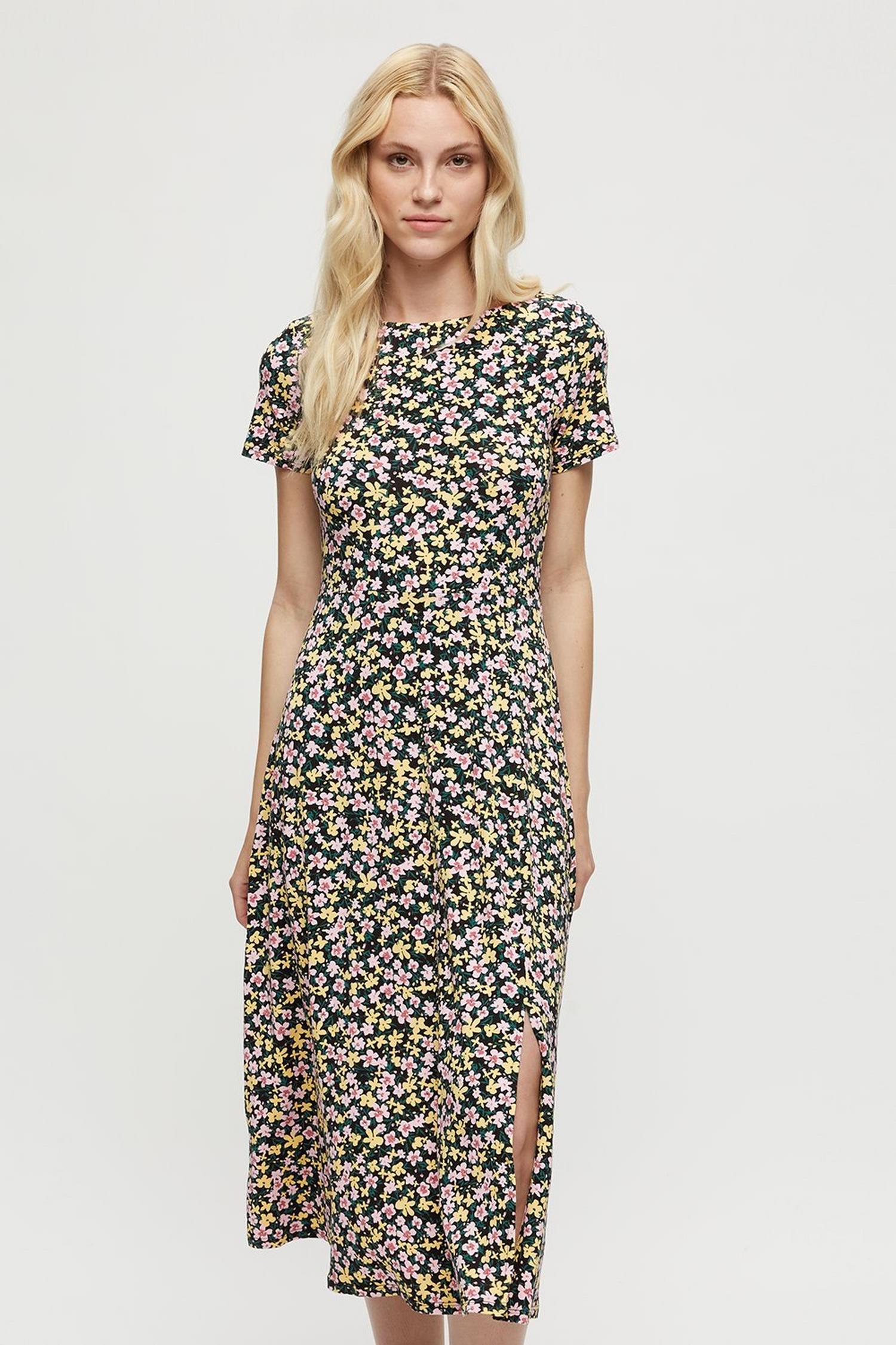 ribbed t shirt midi dress